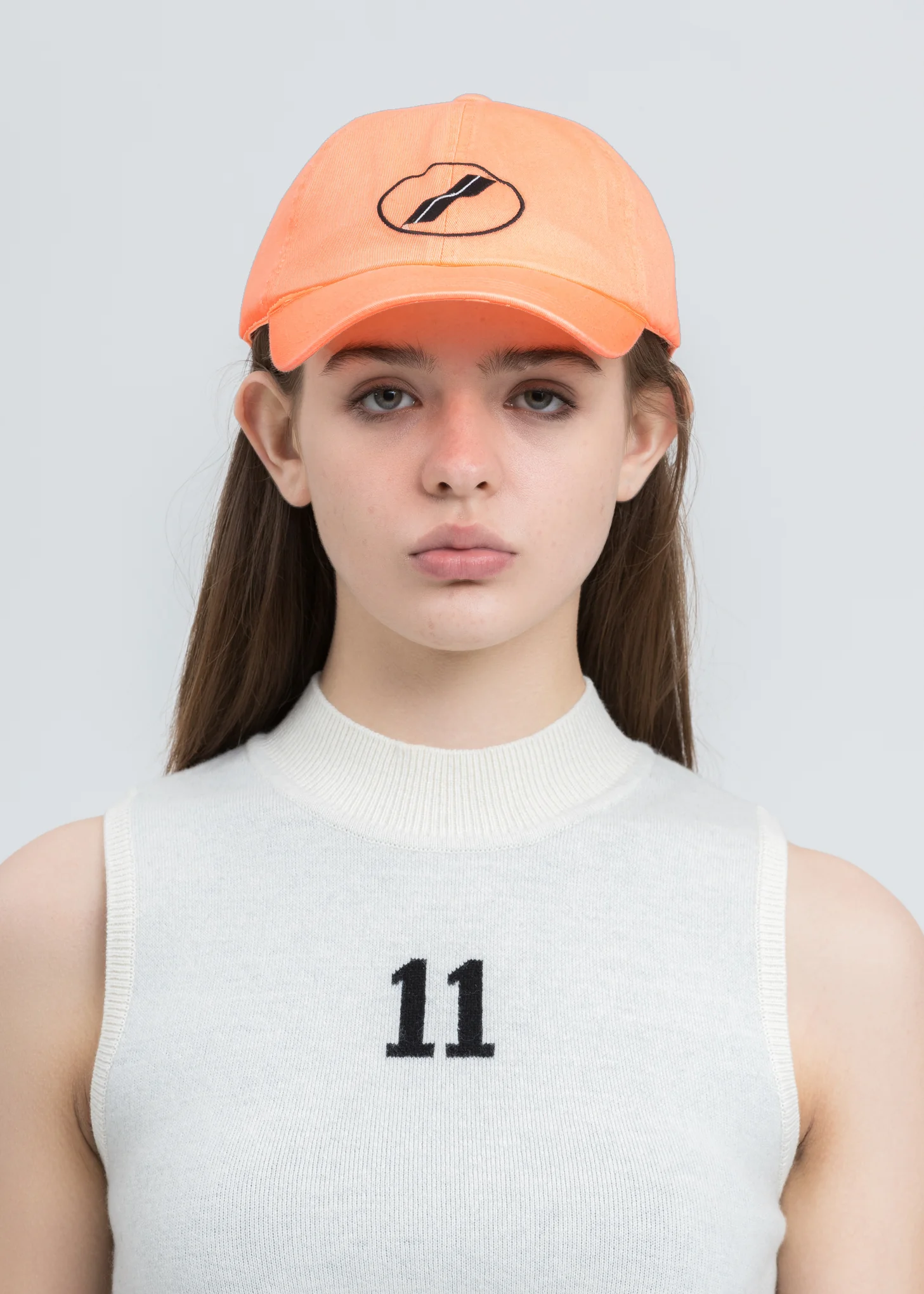 Neon Orange New We11done Cap - Image 2