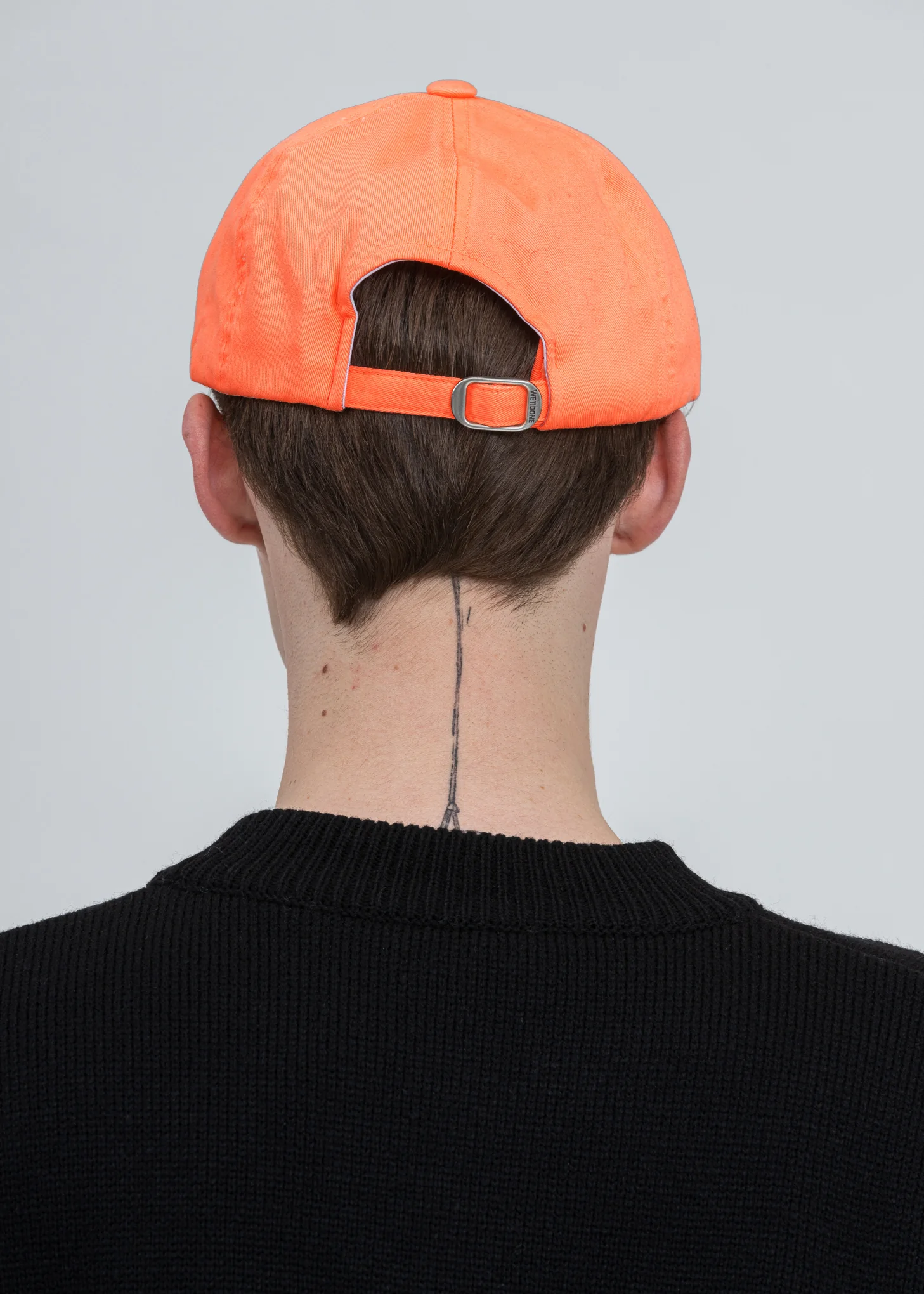 Neon Orange New We11done Cap - Image 3
