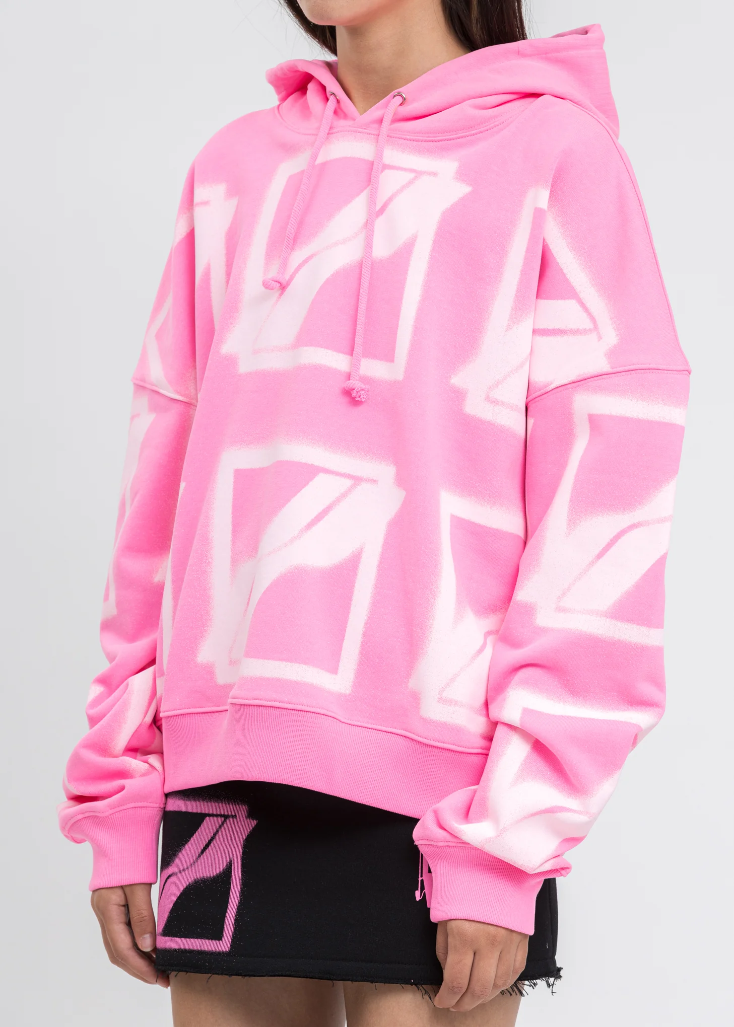 Neon Pink Big Logo All Over Hoodie - Image 4