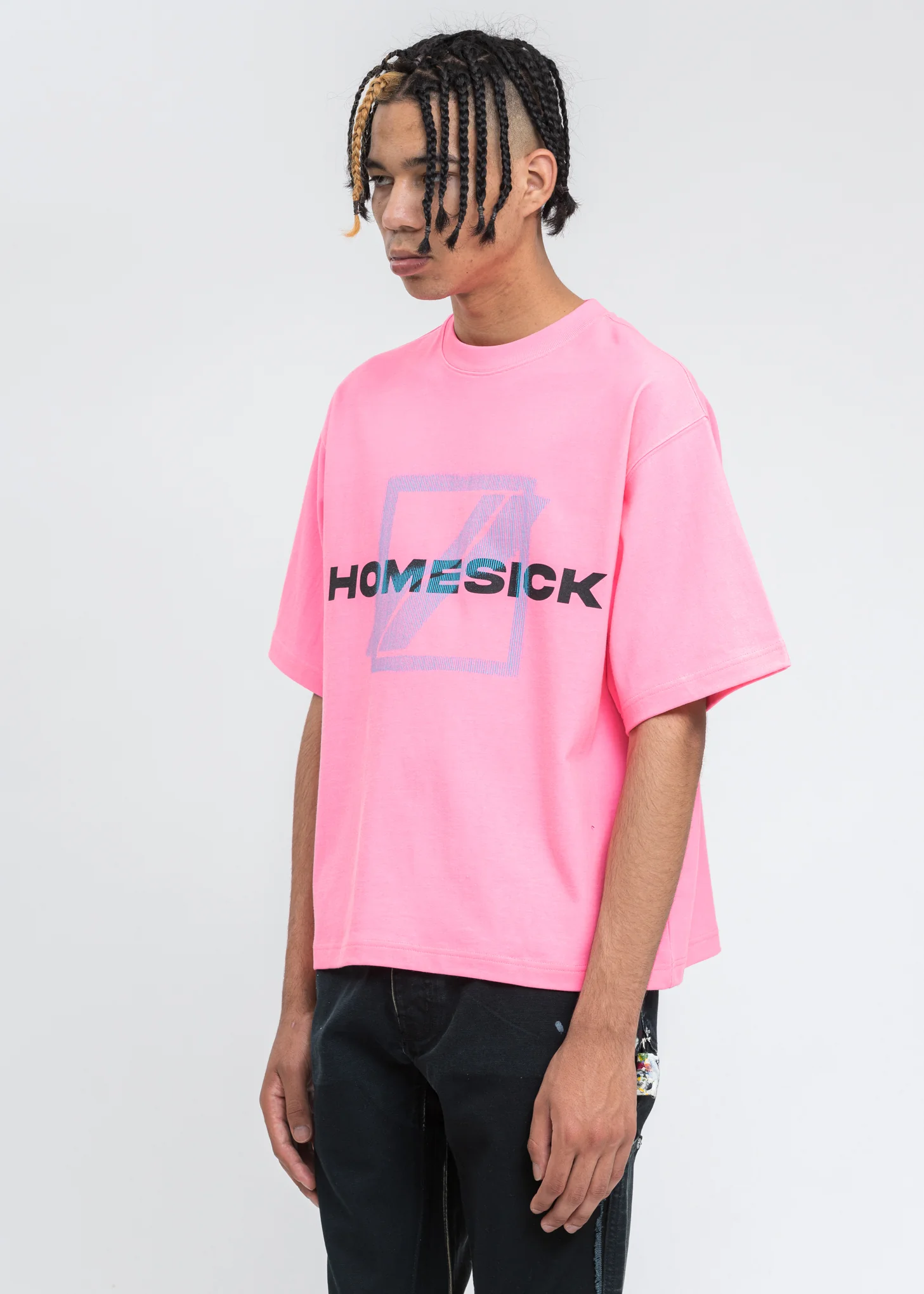 Neon Pink HOMESICK Logo T-Shirt - Image 3