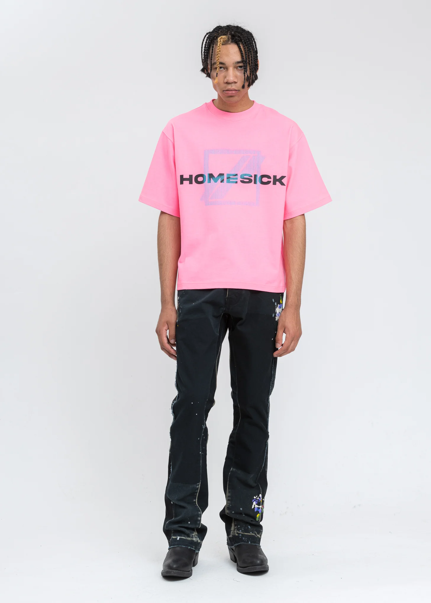 Neon Pink HOMESICK Logo T-Shirt - Image 5