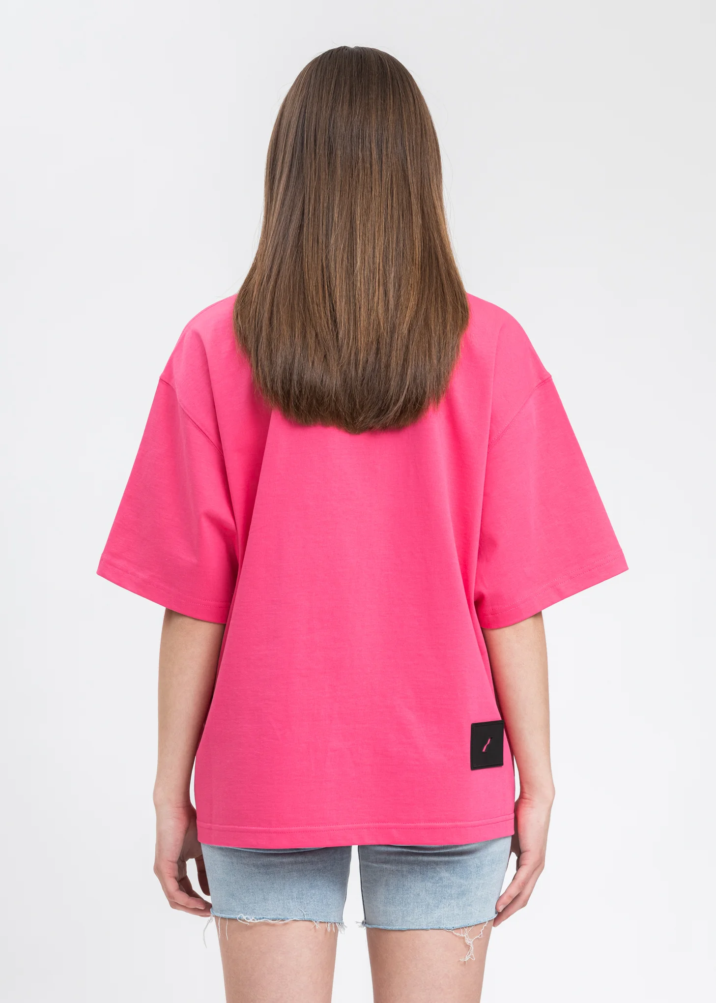 Neon Pink Mirror Logo T-Shirt - Image 3