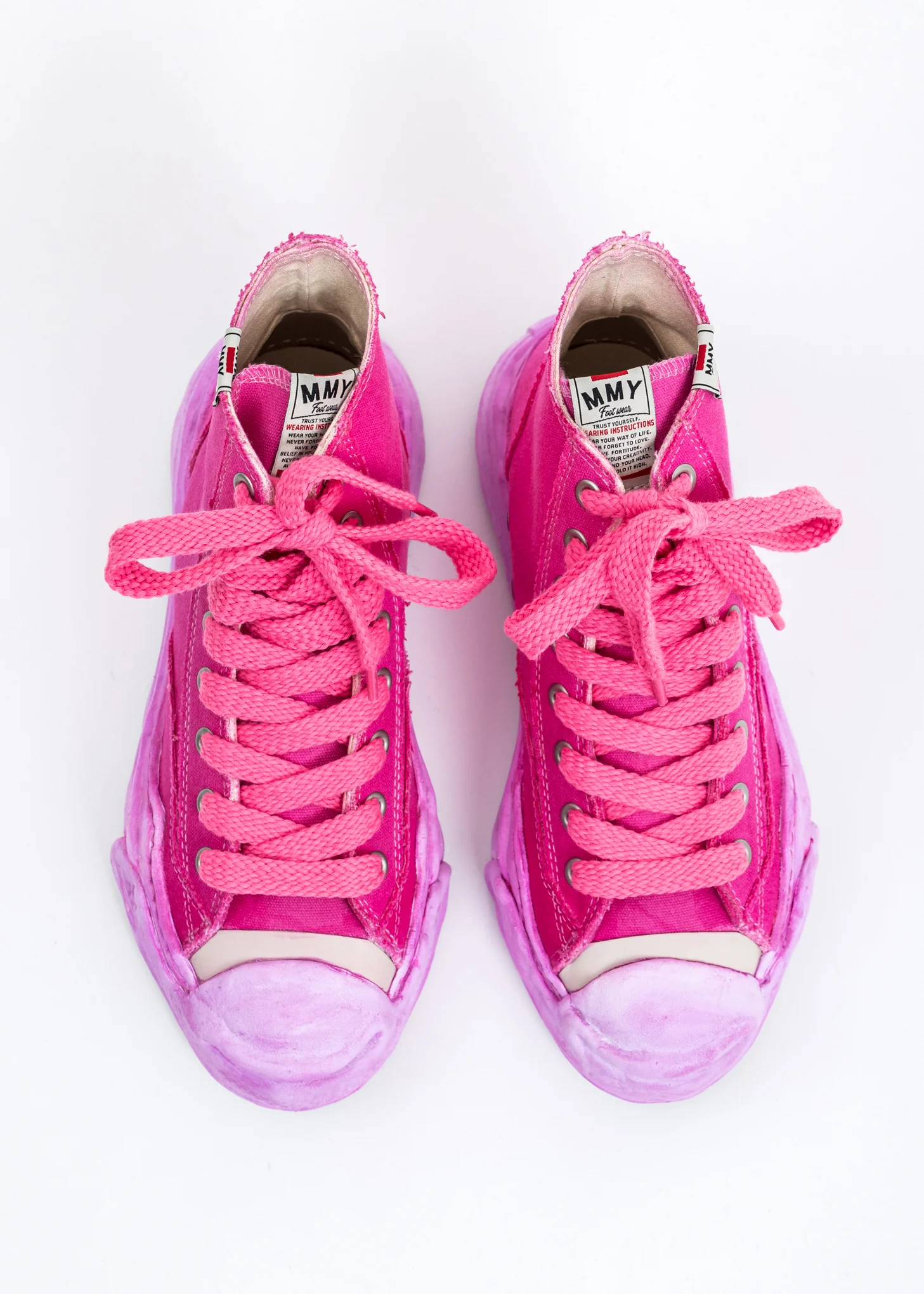 Neon Pink Original Sole Overdyed Canvas Sneaker (Hank HI) - Image 2