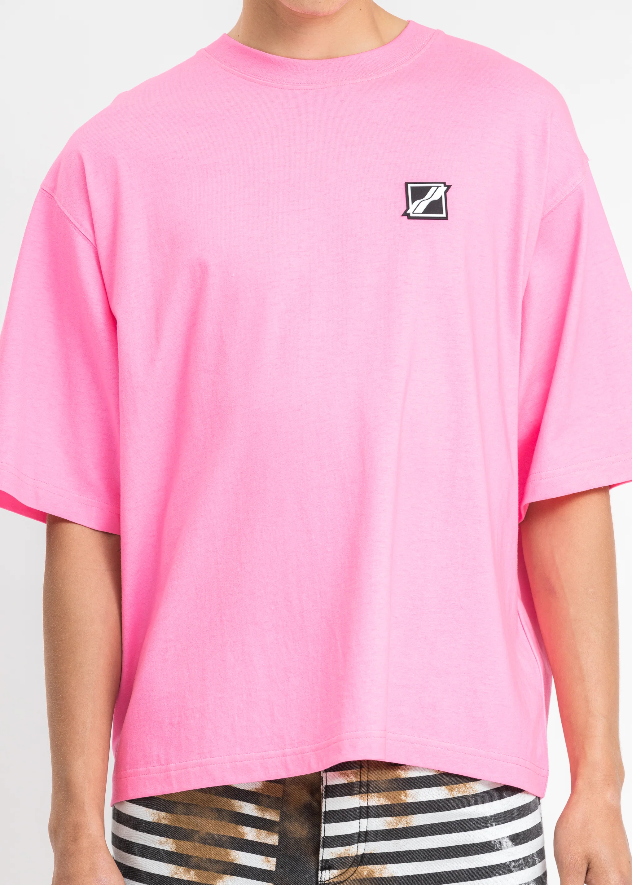 Neon Pink Homesick Mini Logo Patch T-Shirt - Image 3