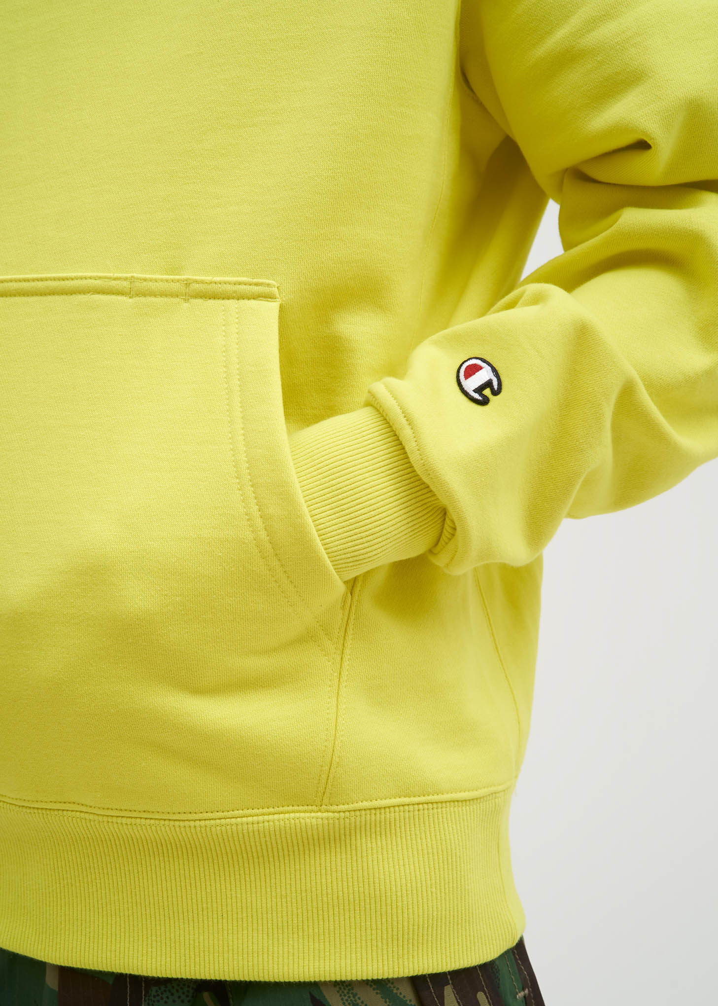 Neon Yellow Embroidery "C" Hoodie - Image 5