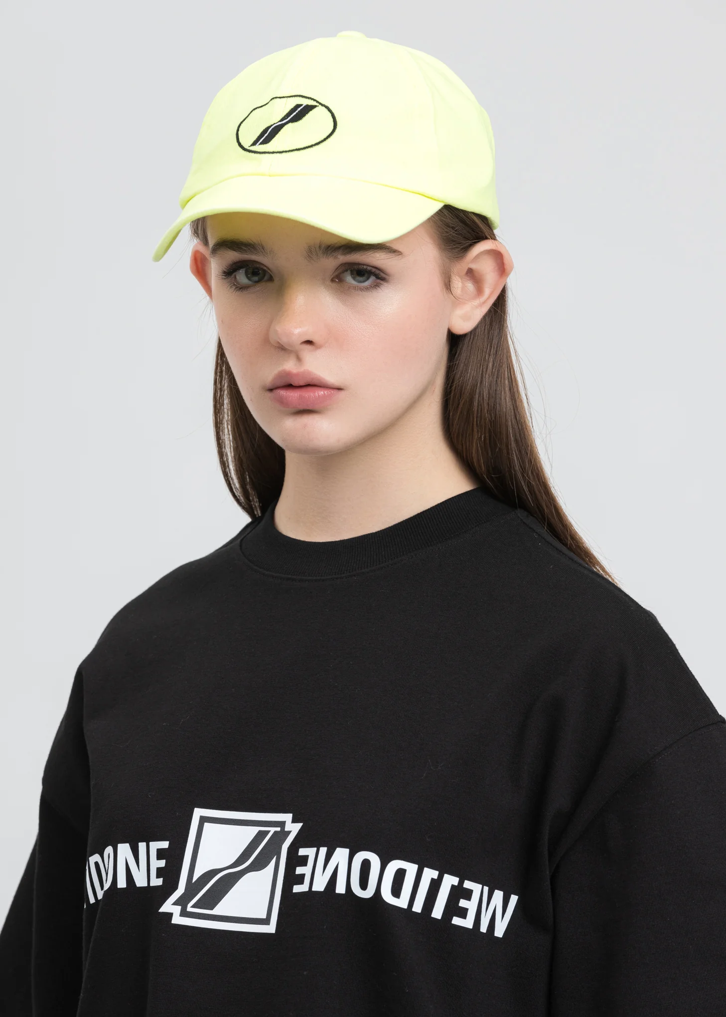 Neon Yellow New WE11DONE Logo Cap - Image 3