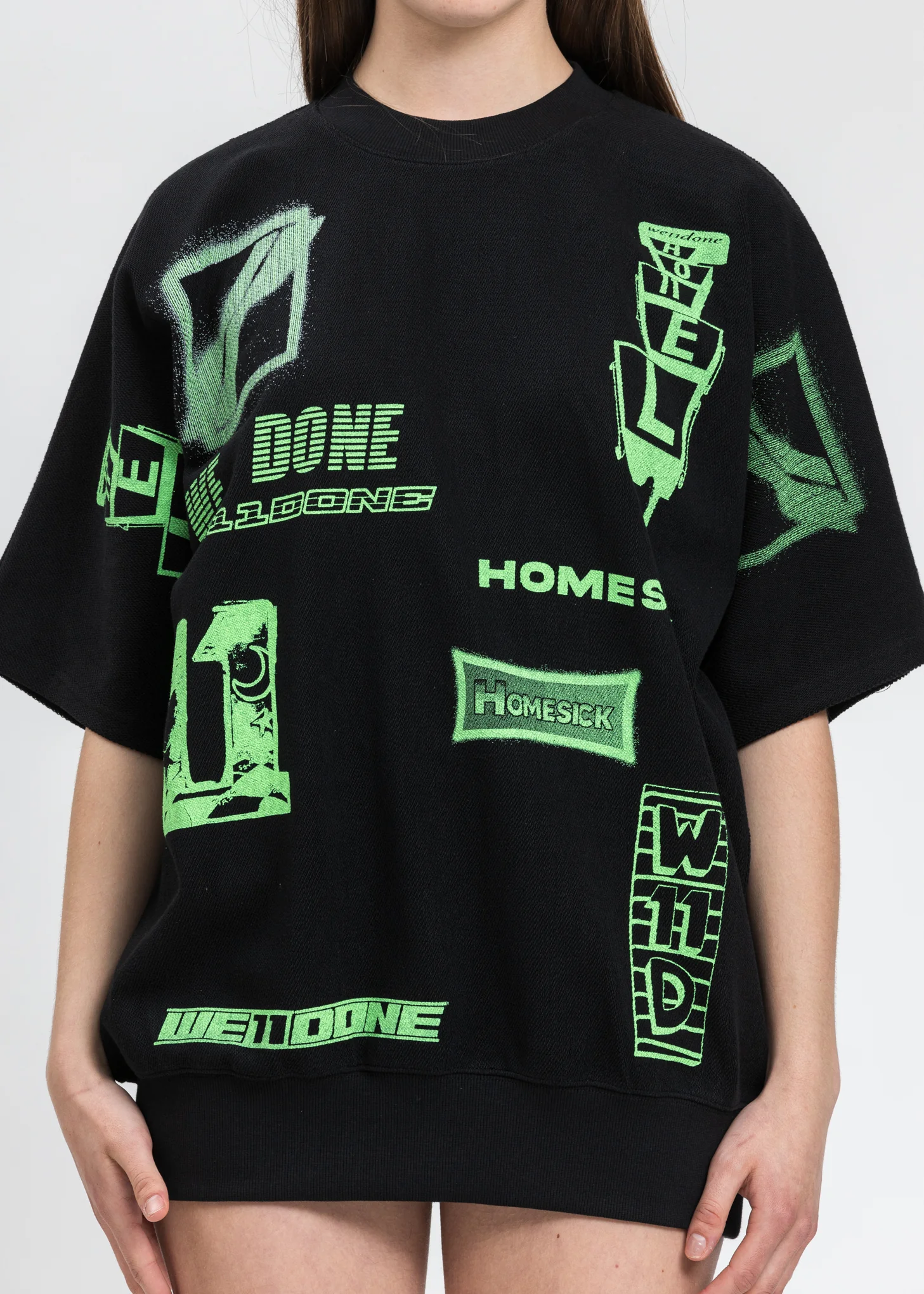 Neon Green Graphic All Over T-Shirt - Image 4