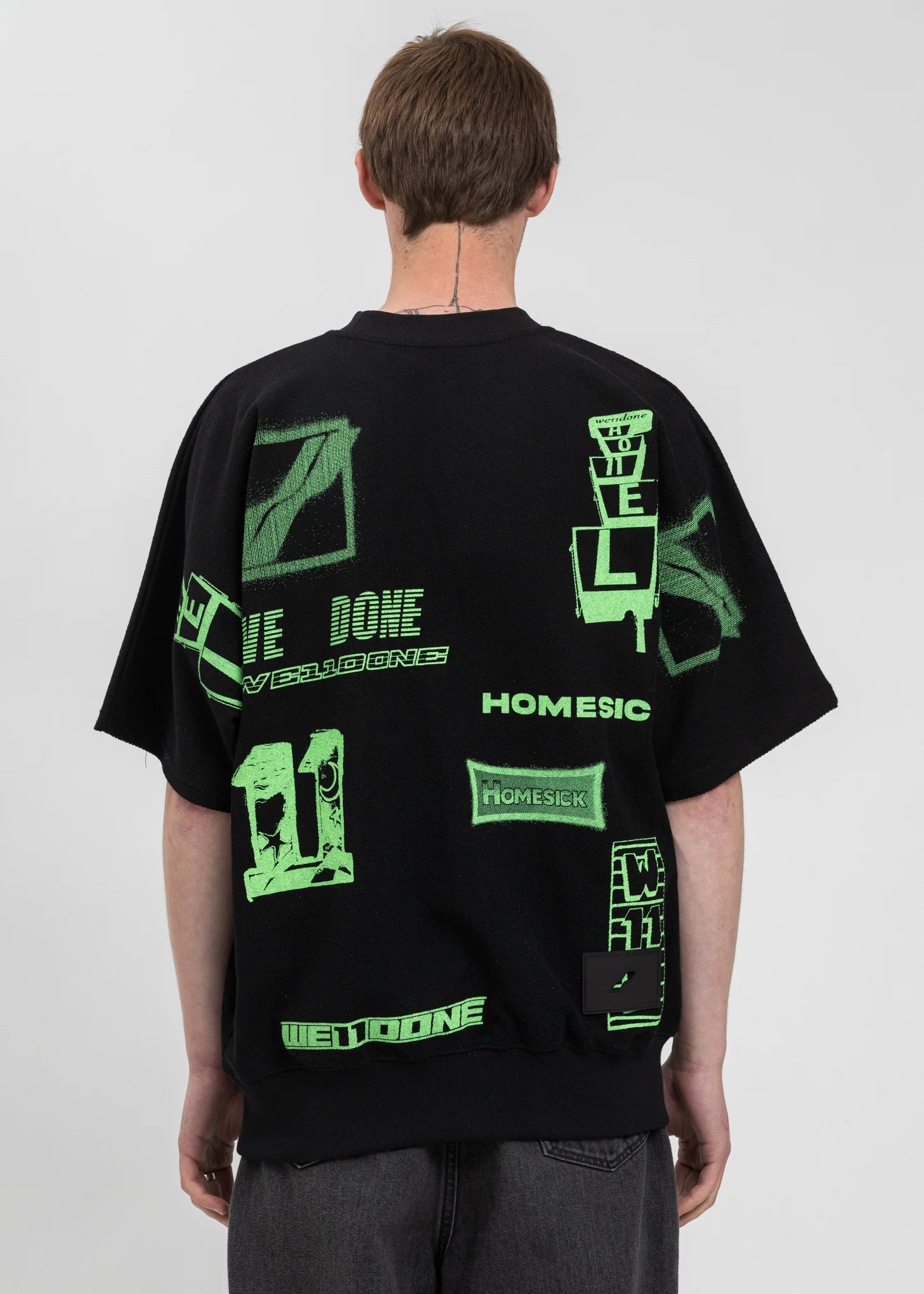 Neon Green Graphic All Over T-Shirt - Image 2