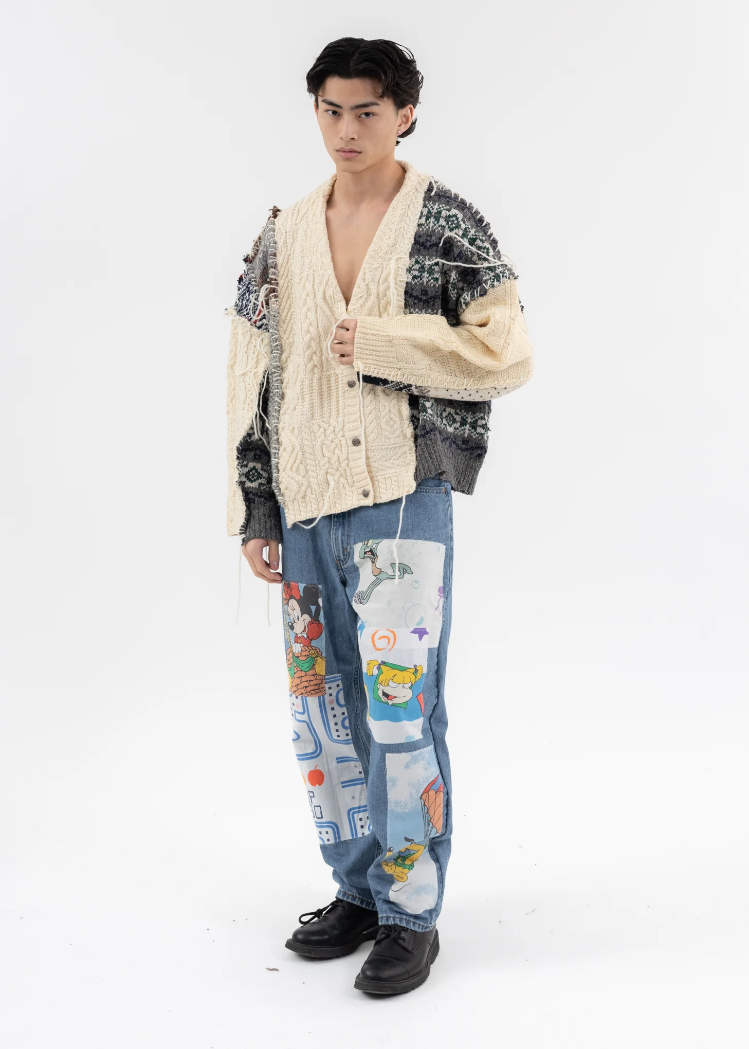 Nordic Collage Knit Cardigan -Style A - Image 5