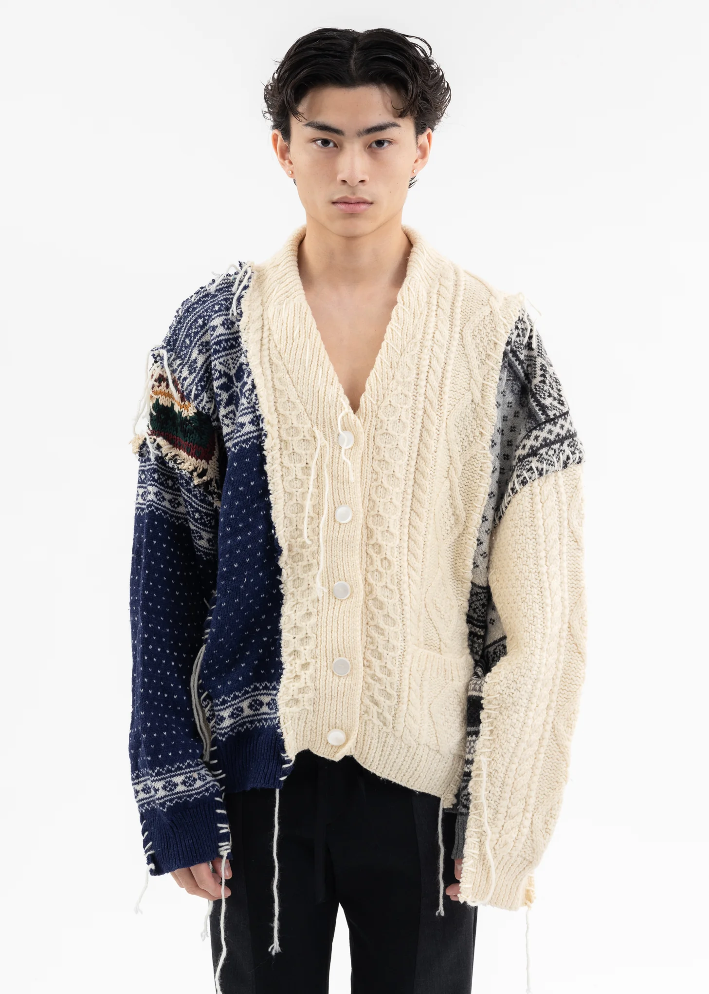 Nordic Collage Knit Cardigan -Style C