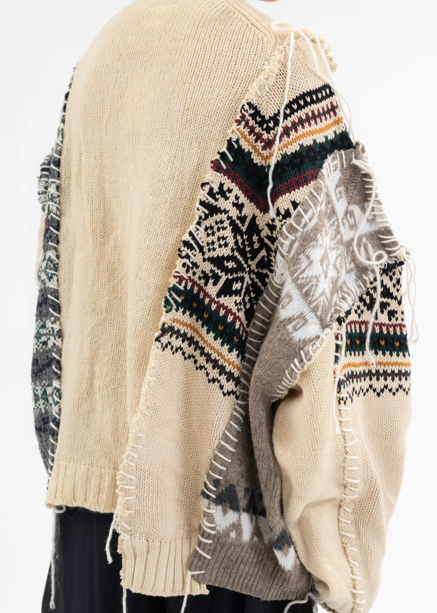 Nordic Collage Knit Cardigan -Style D - Image 4