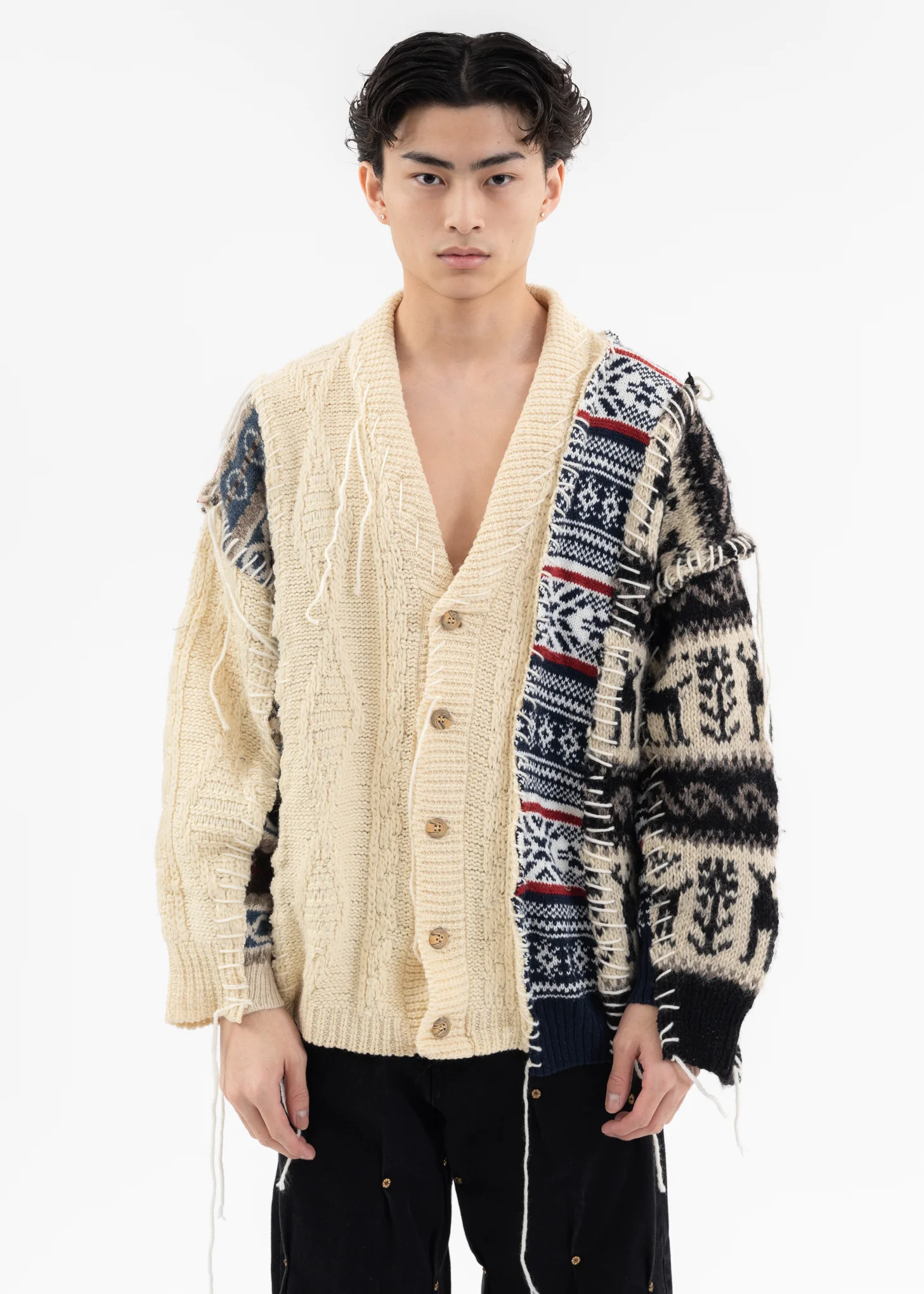 Nordic Collage Knit Cardigan -Style H