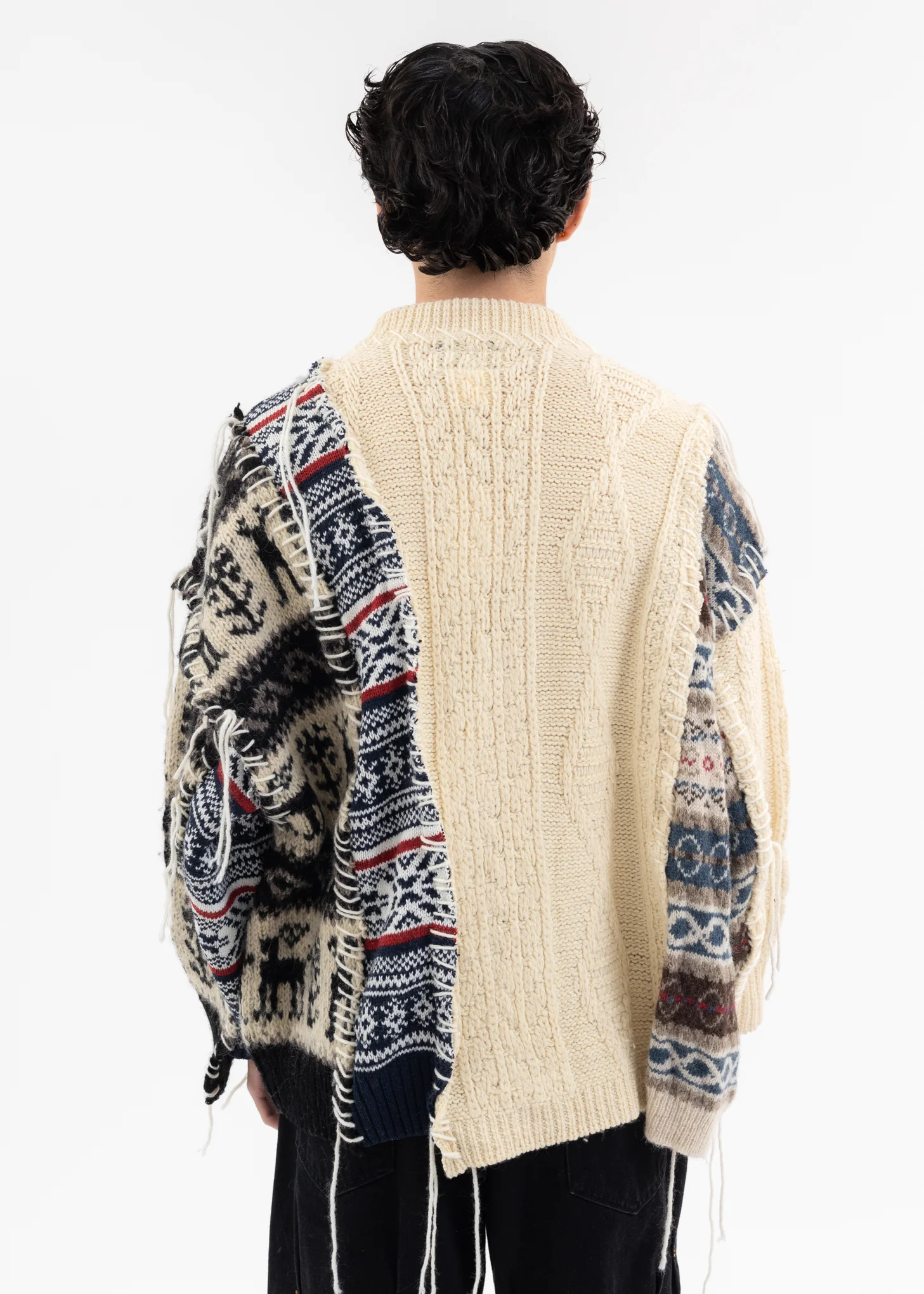 Nordic Collage Knit Cardigan -Style H - Image 2