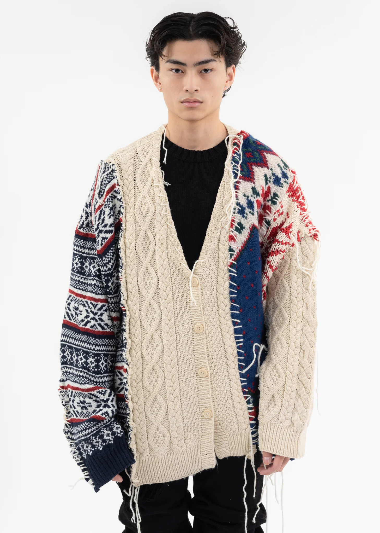 Nordic Collage Knit Cardigan -Style G