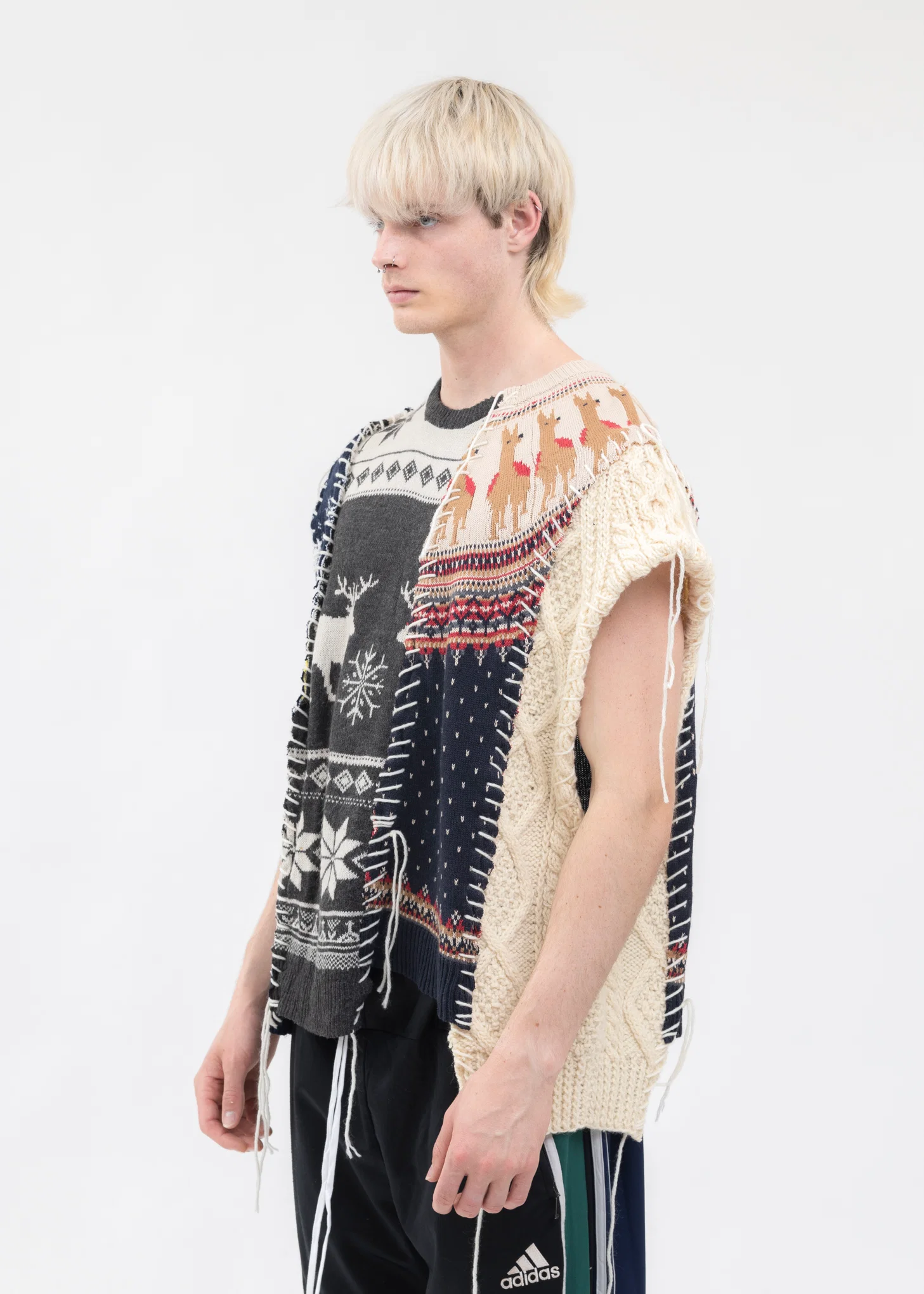 Nordic Collage Knit Vest -Style 1 - Image 3