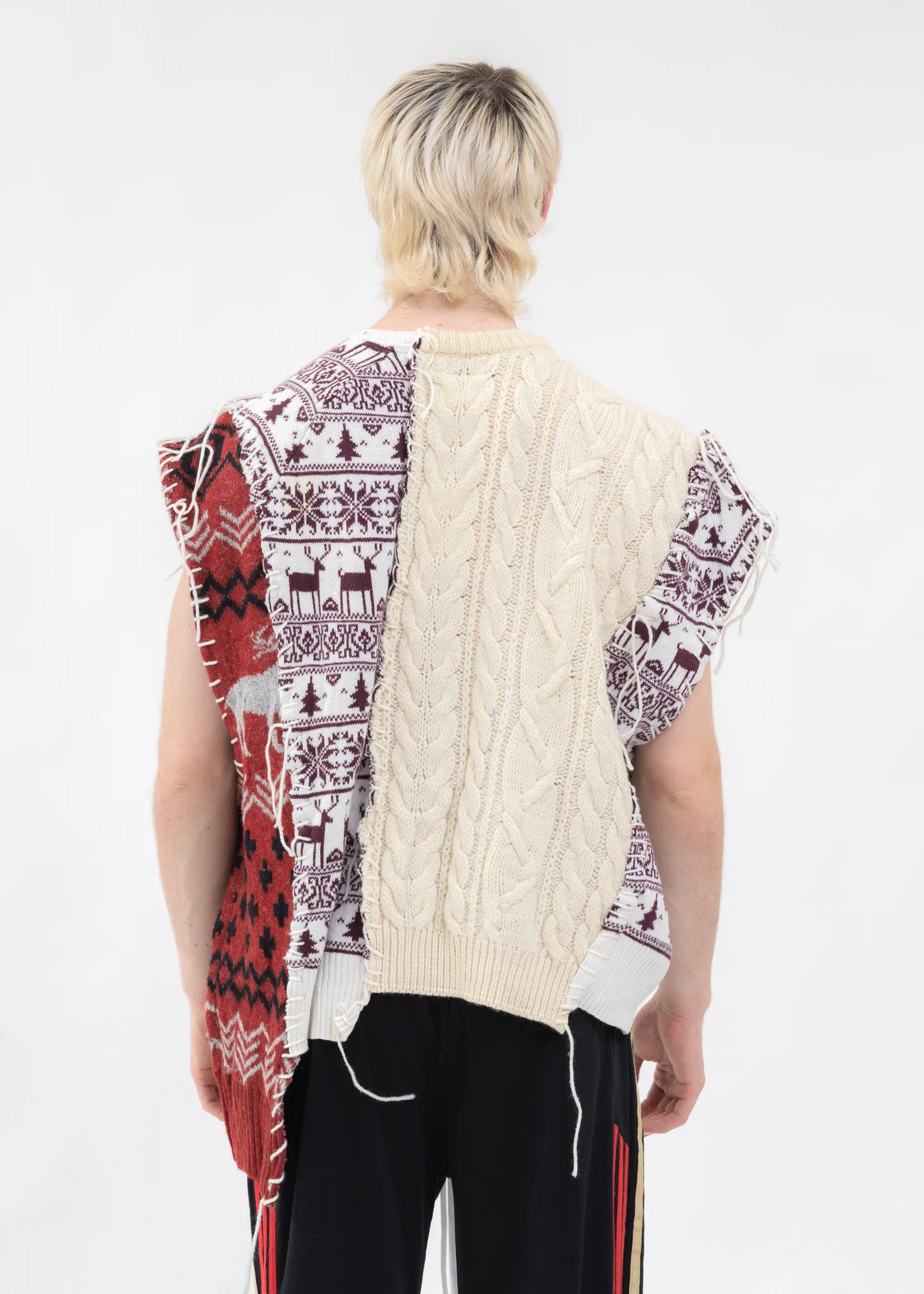 Nordic Collage Knit Vest -Style 3 - Image 2