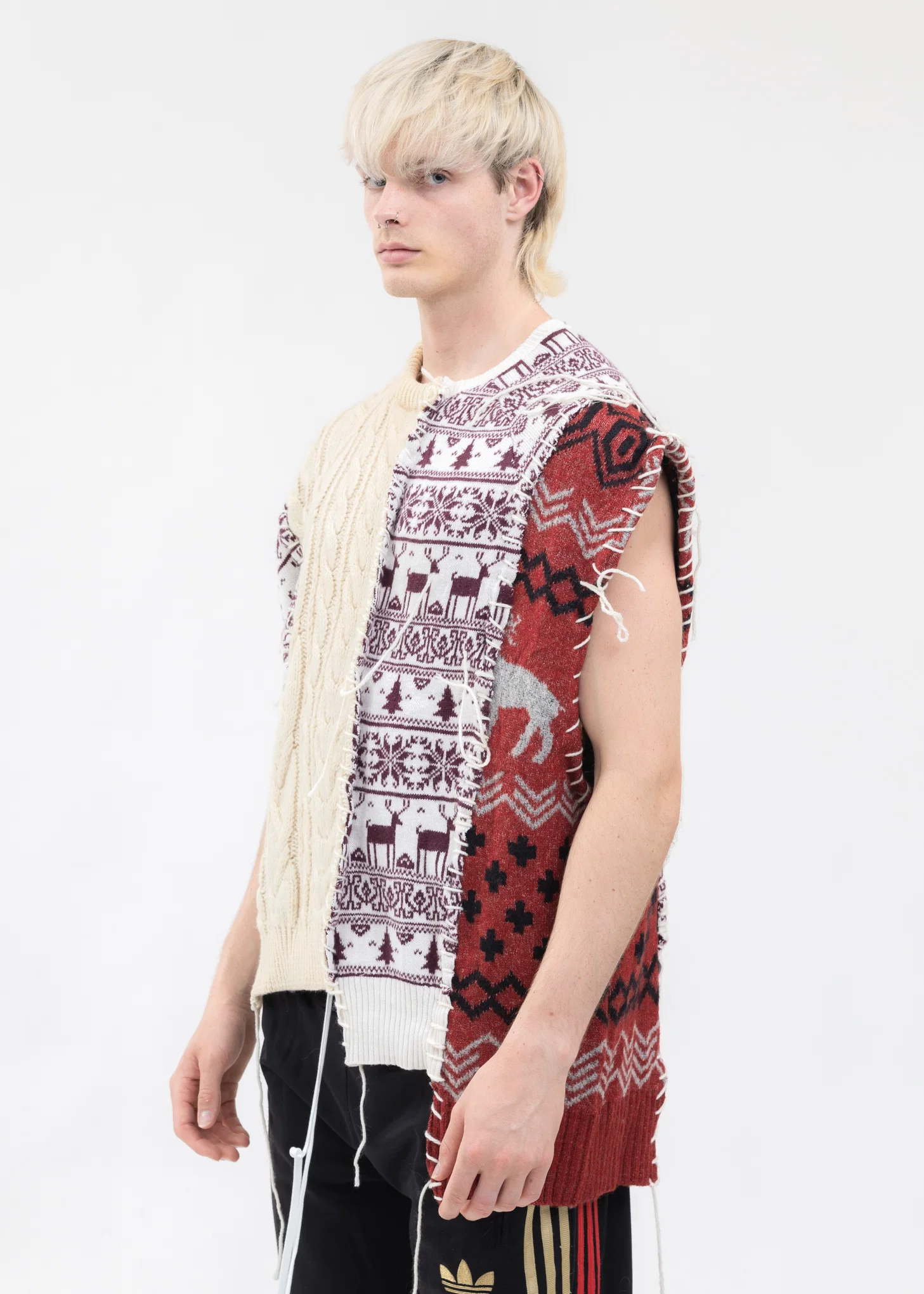 Nordic Collage Knit Vest -Style 3 - Image 3