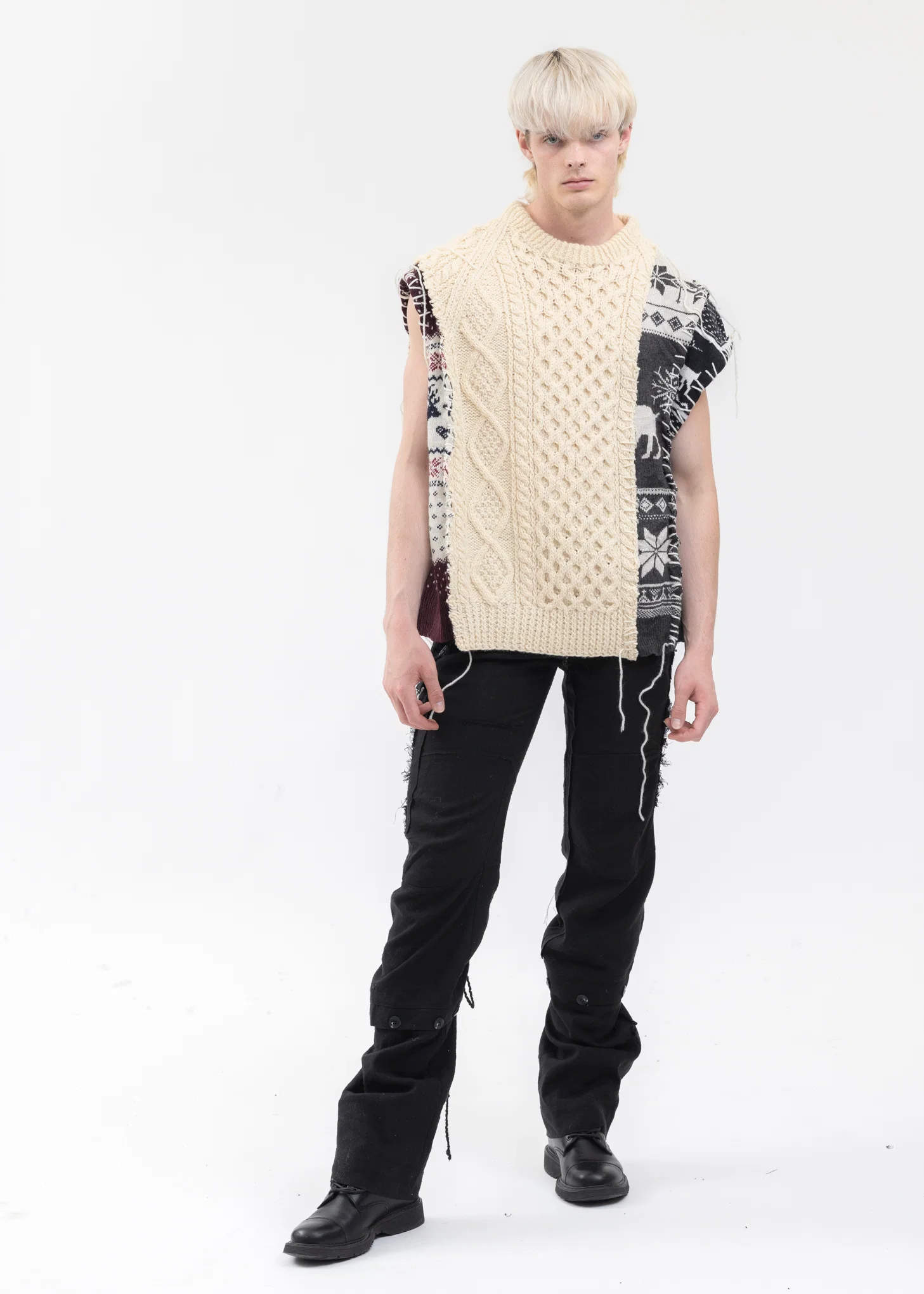 Nordic Collage Knit Vest -Style 4 - Image 6