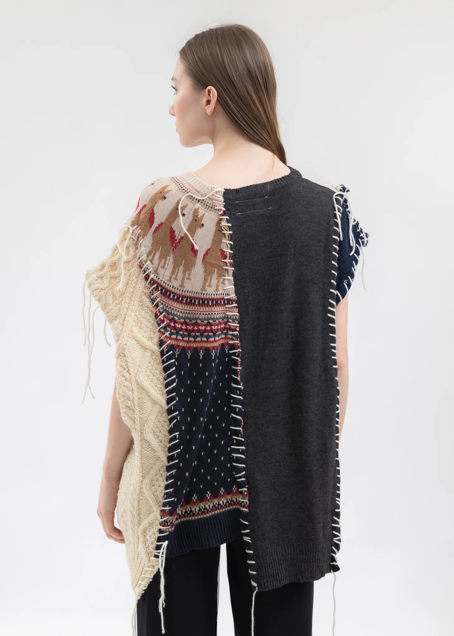 Nordic Collage Knit Vest -Style 1 - Image 2
