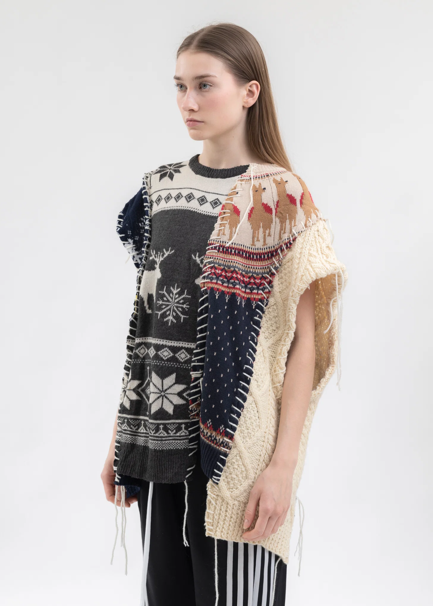 Nordic Collage Knit Vest -Style 1 - Image 3