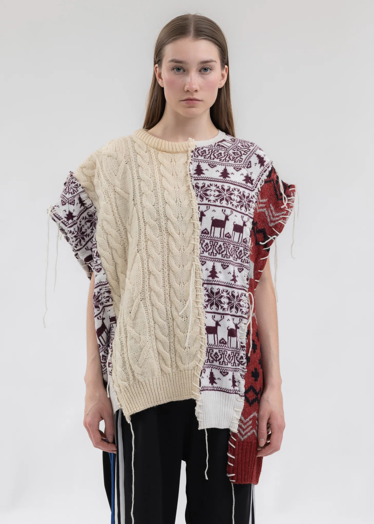 Nordic Collage Knit Vest -Style 3