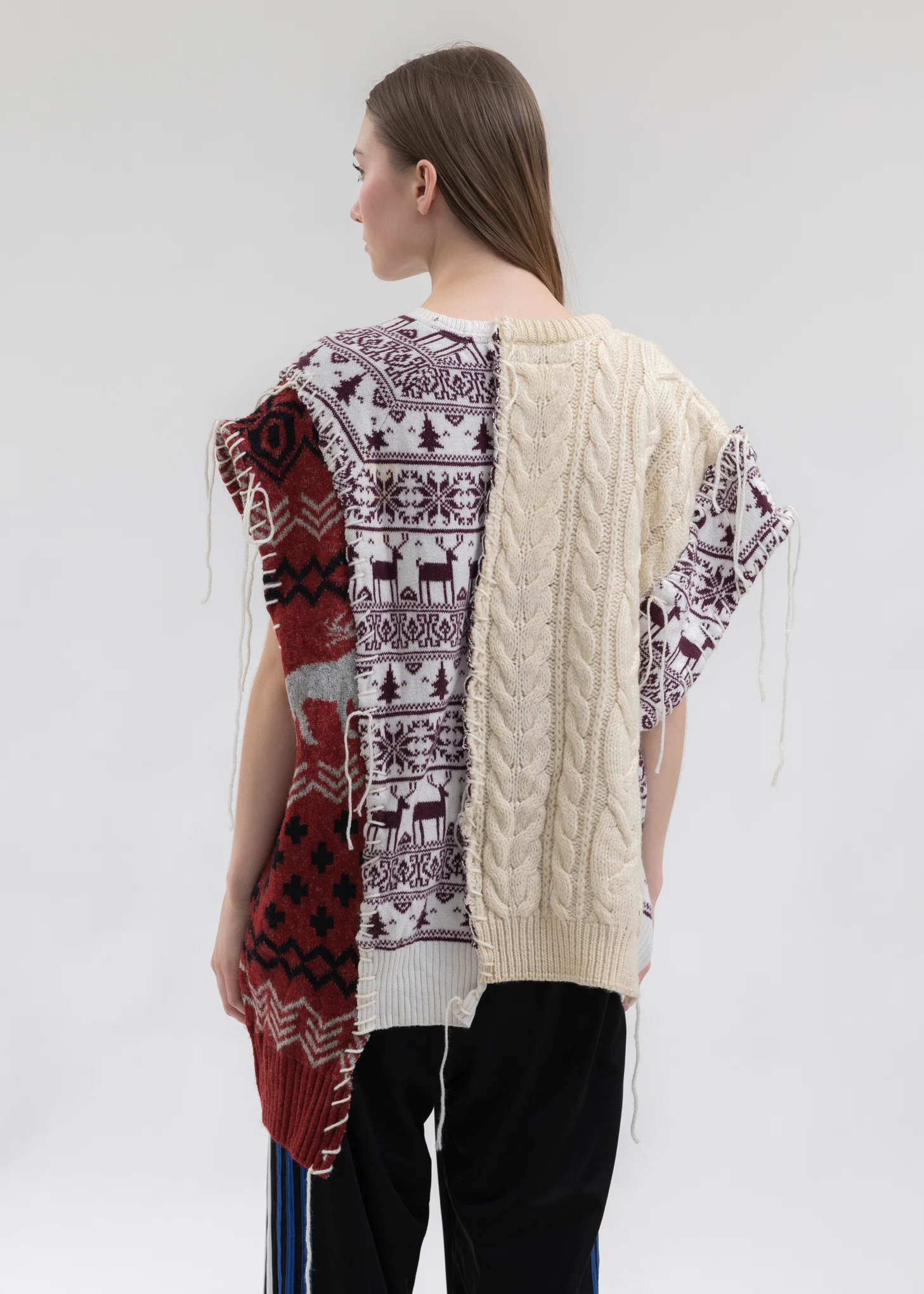 Nordic Collage Knit Vest -Style 3 - Image 2