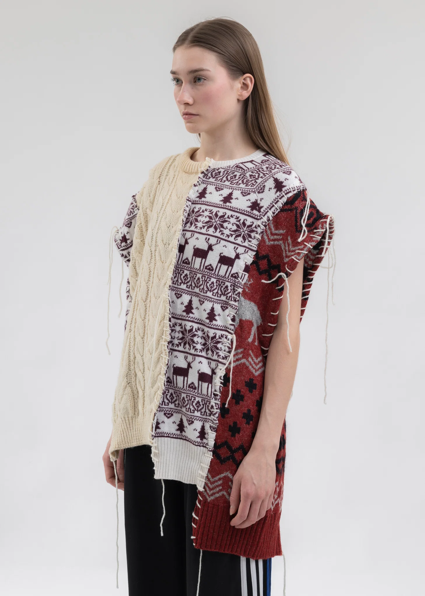 Nordic Collage Knit Vest -Style 3 - Image 3