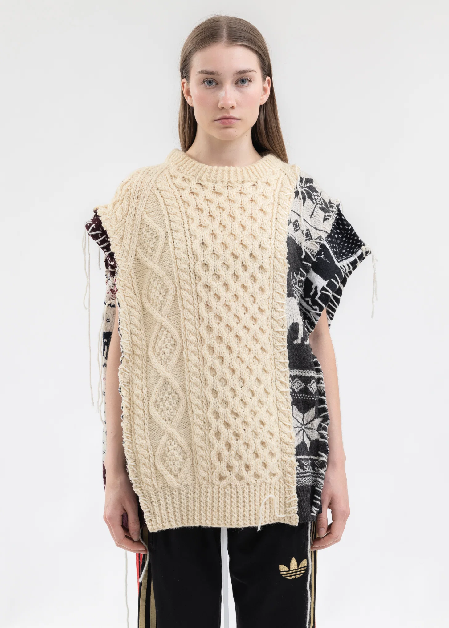 Nordic Collage Knit Vest -Style 4