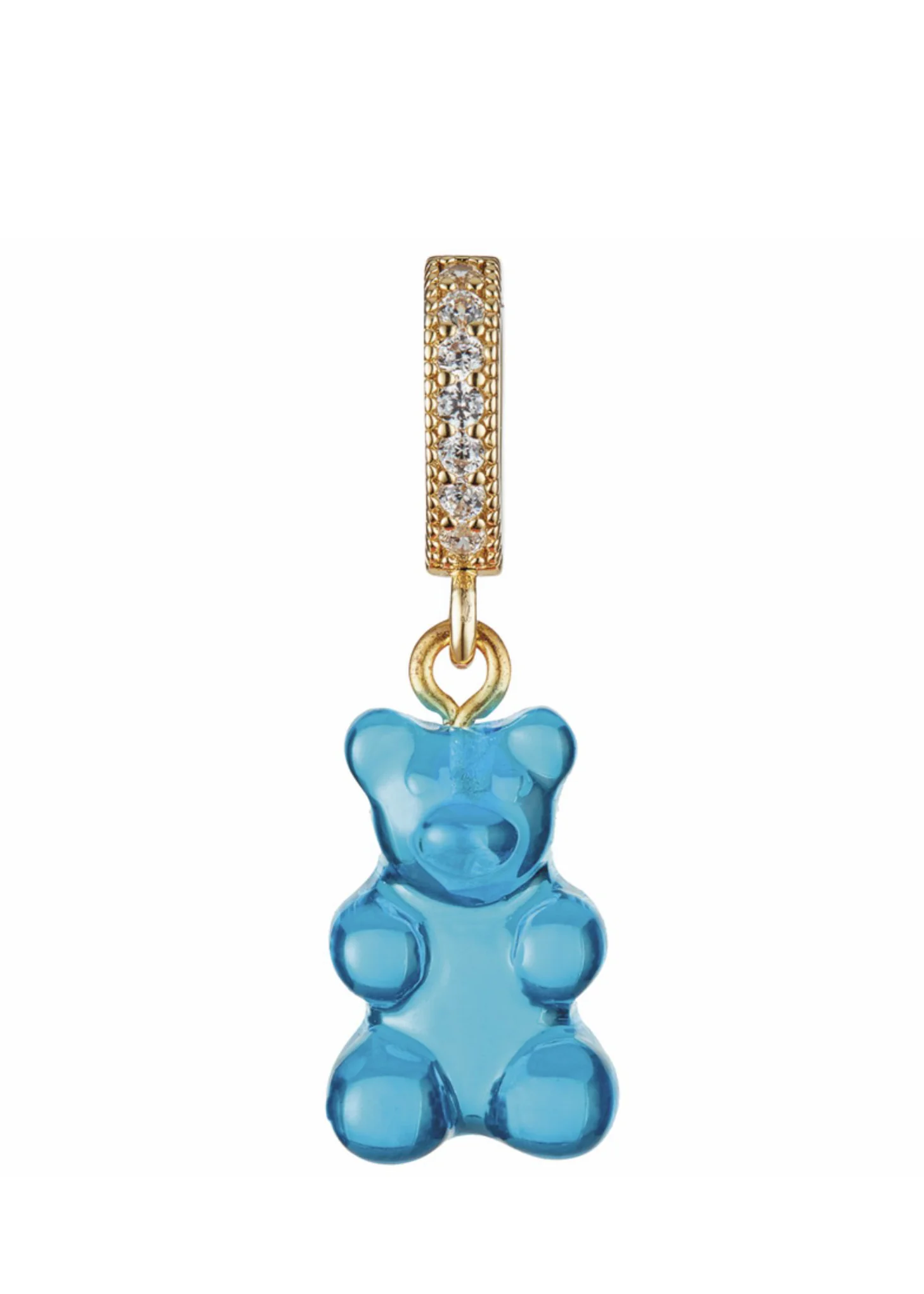 Nostalgia Bear Hoop Earring - Azure - Image 3