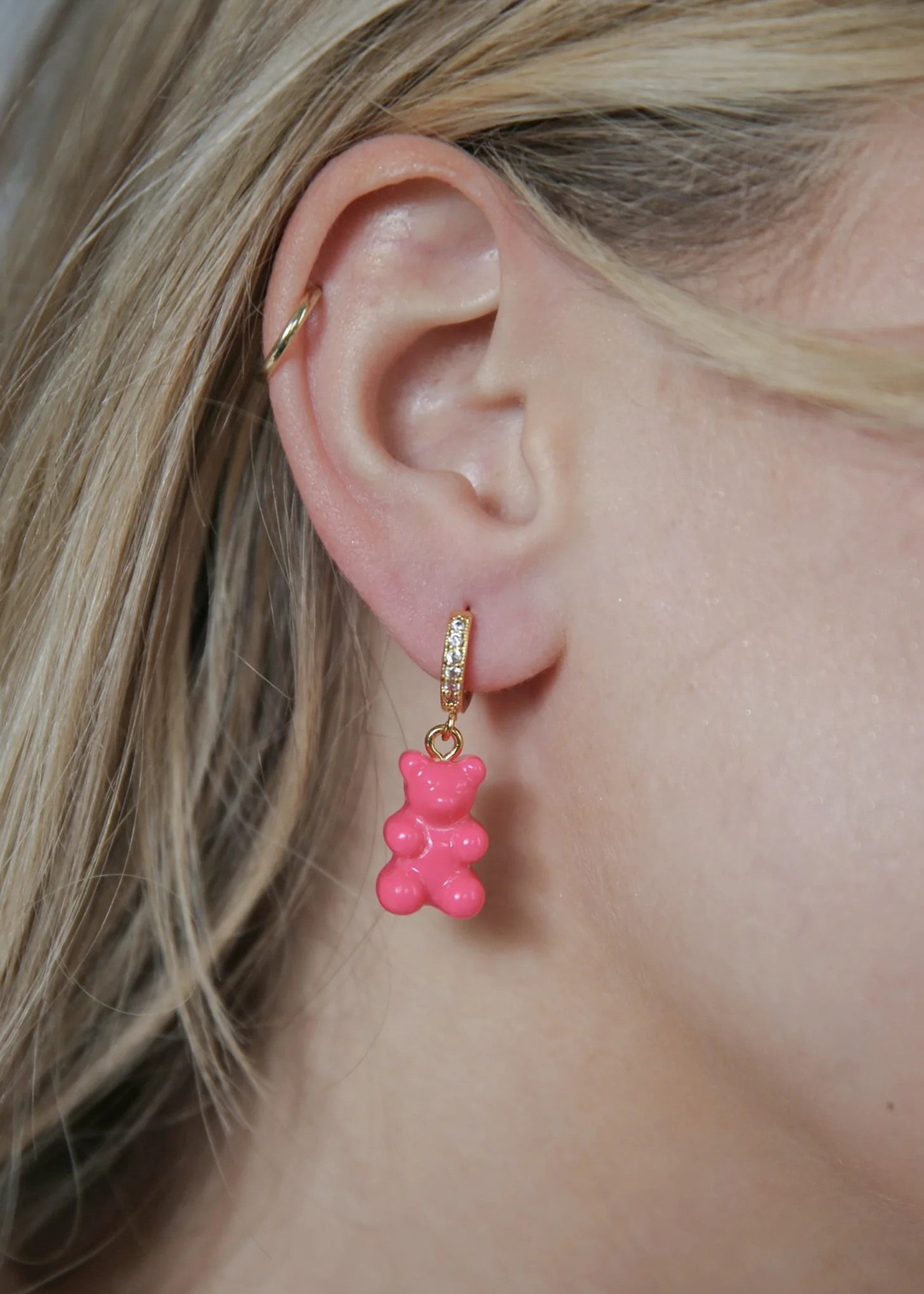 Nostalgia Bear Hoop Earring - Cosmopolitan - Image 2