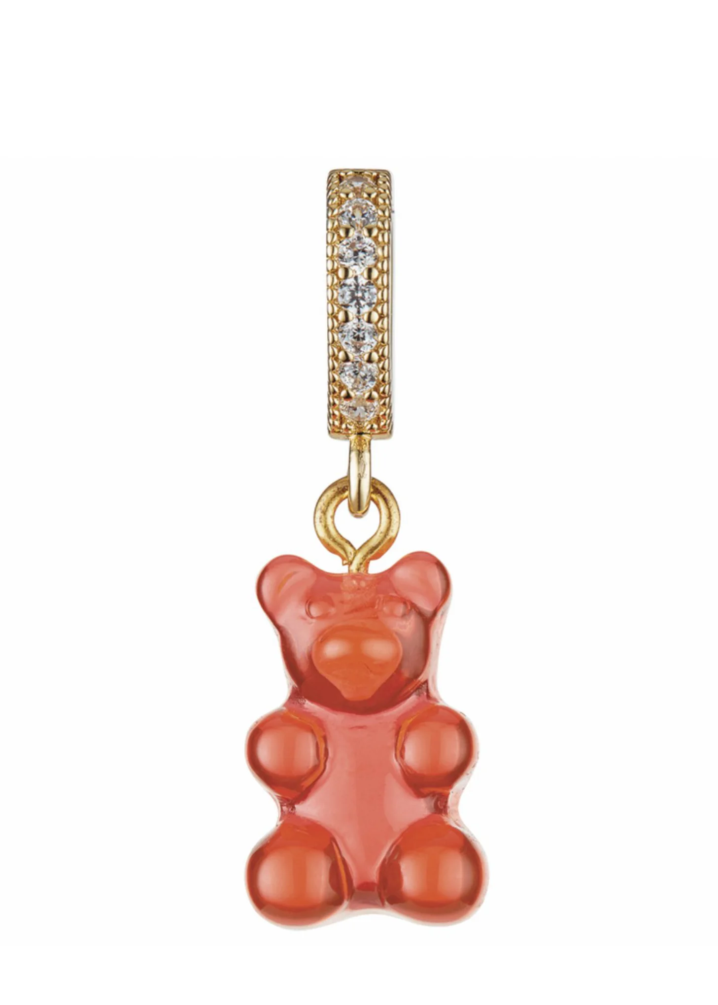 Nostalgia Bear Hoop Earring - Jelly Red - Image 3