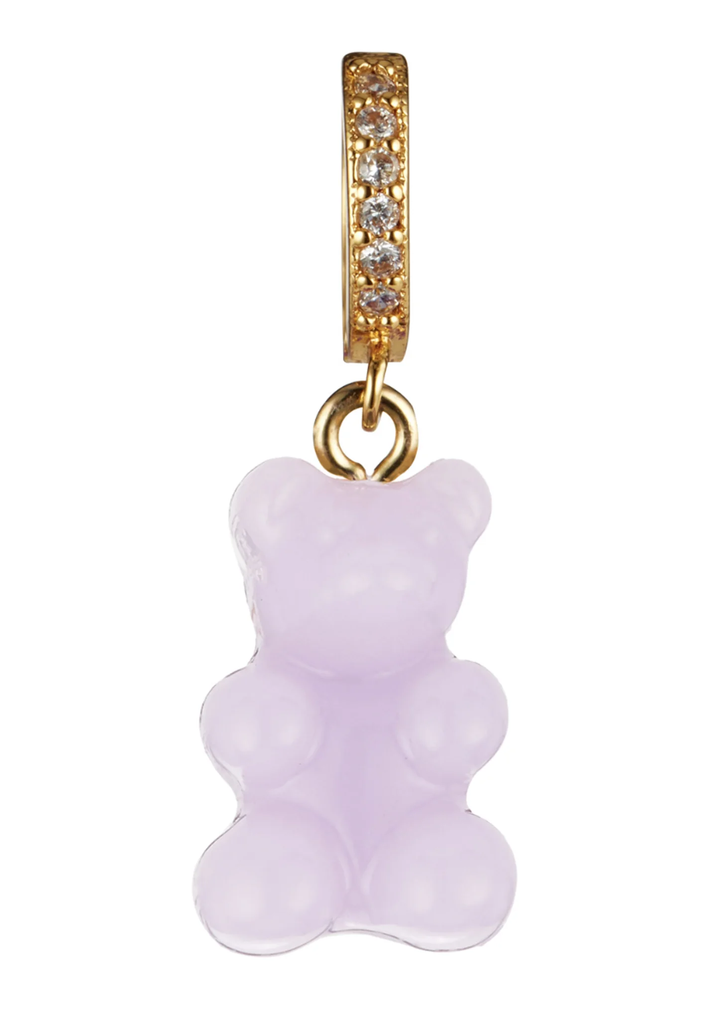 Nostalgia Bear Hoop Earring - Lavender - Image 3