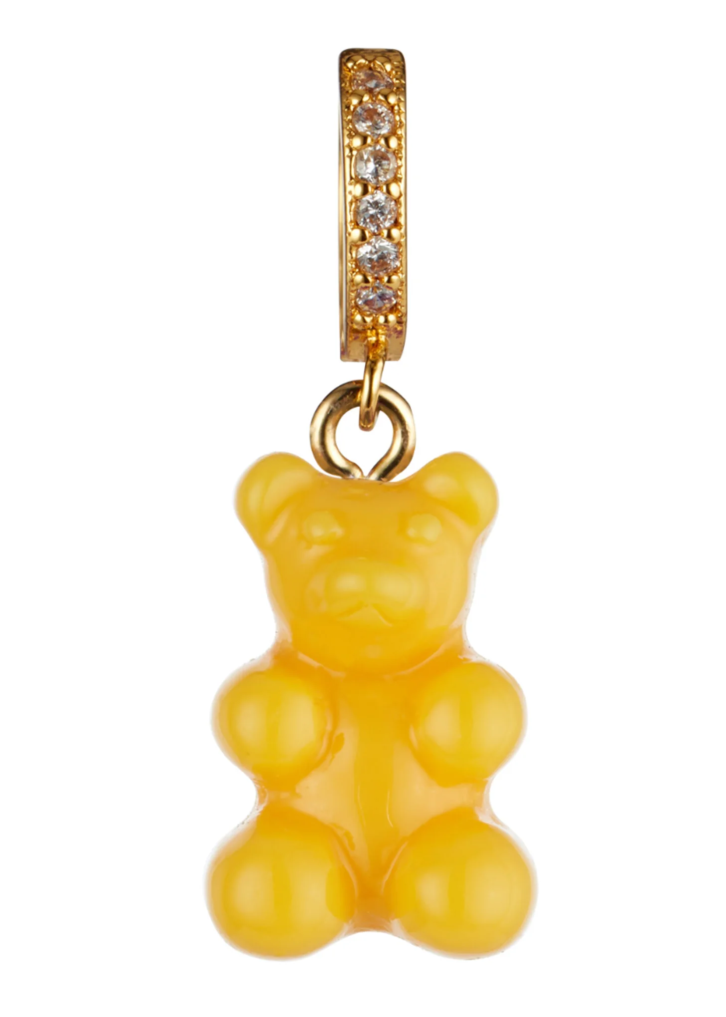 Nostalgia Bear Hoop Earring - NYC Taxi Yellow - Image 3