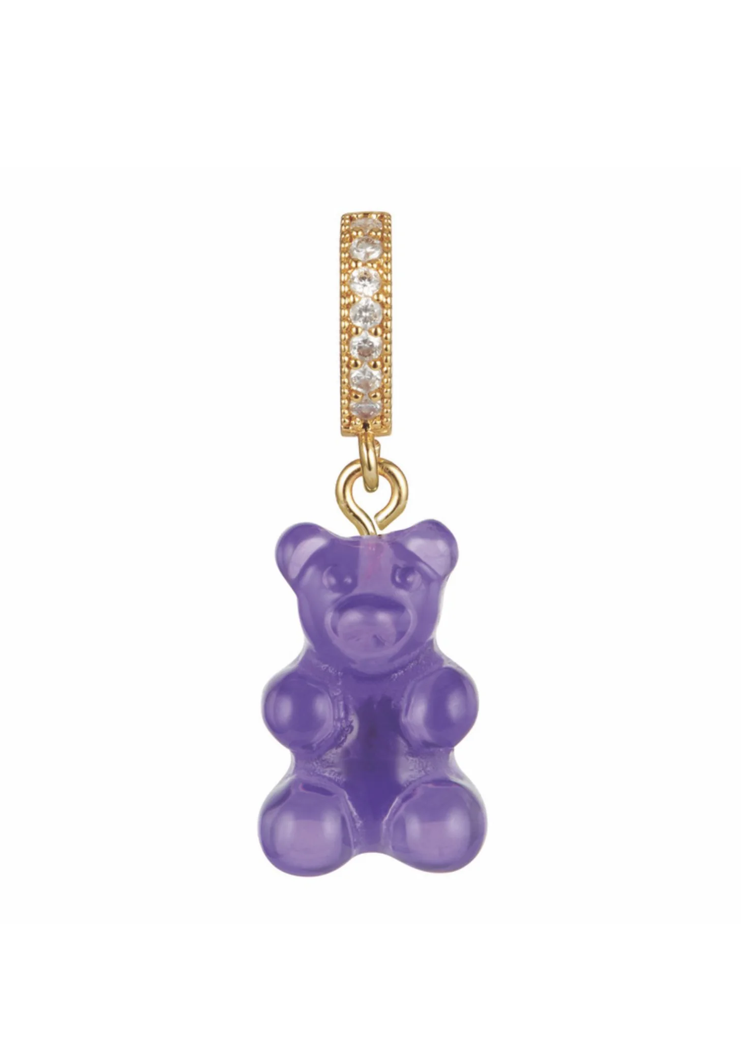 Nostalgia Bear Hoop Earring - Plum - Image 3