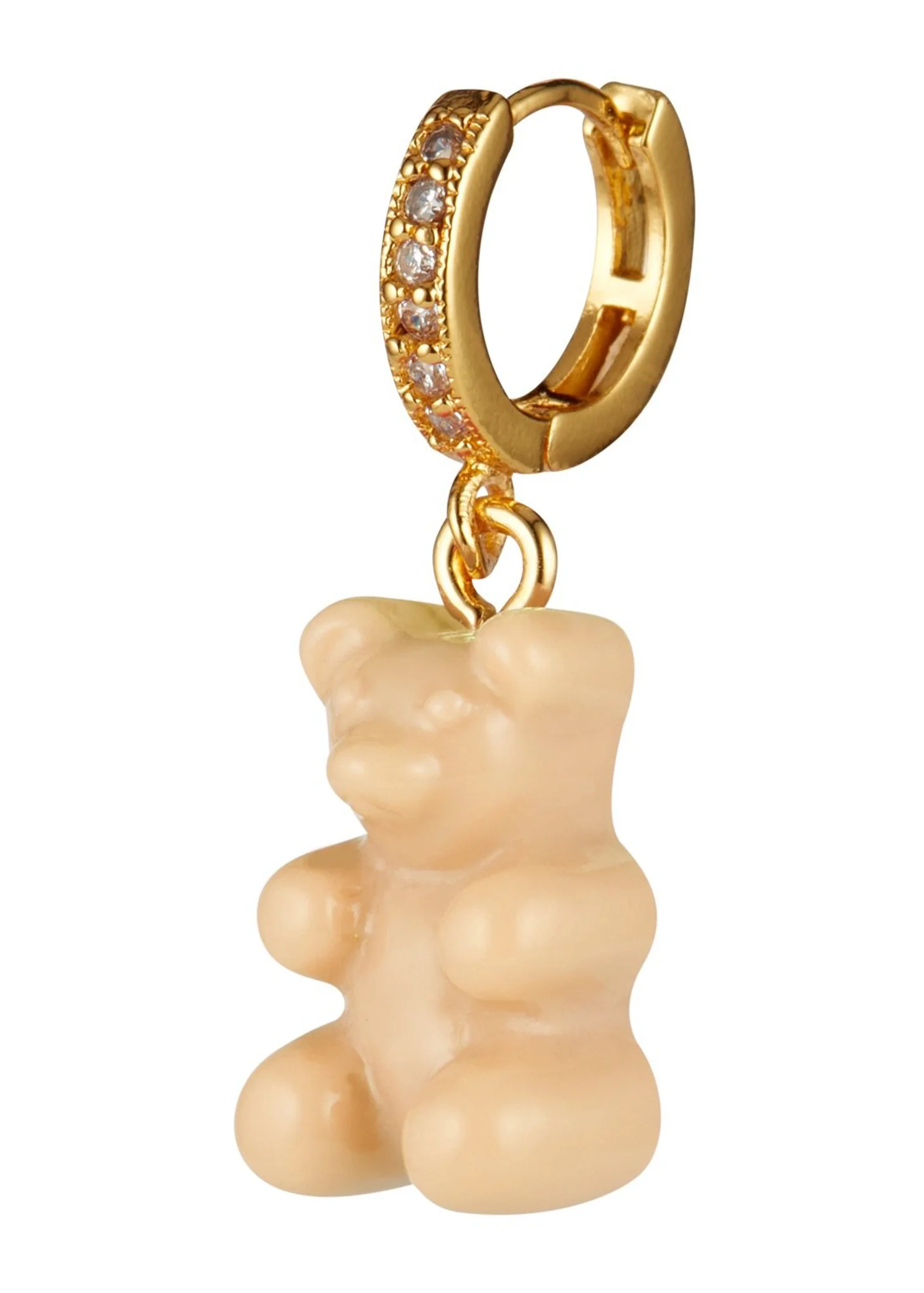 Nostalgia Bear Hoop Earring - Salted Caramel