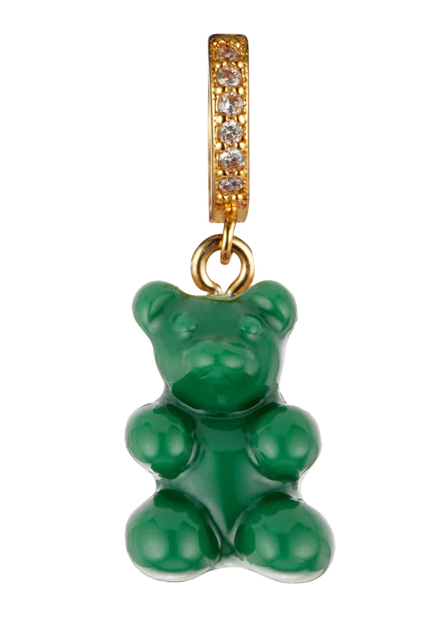 Nostalgia Bear Pendant Pave Connector - Vegan
