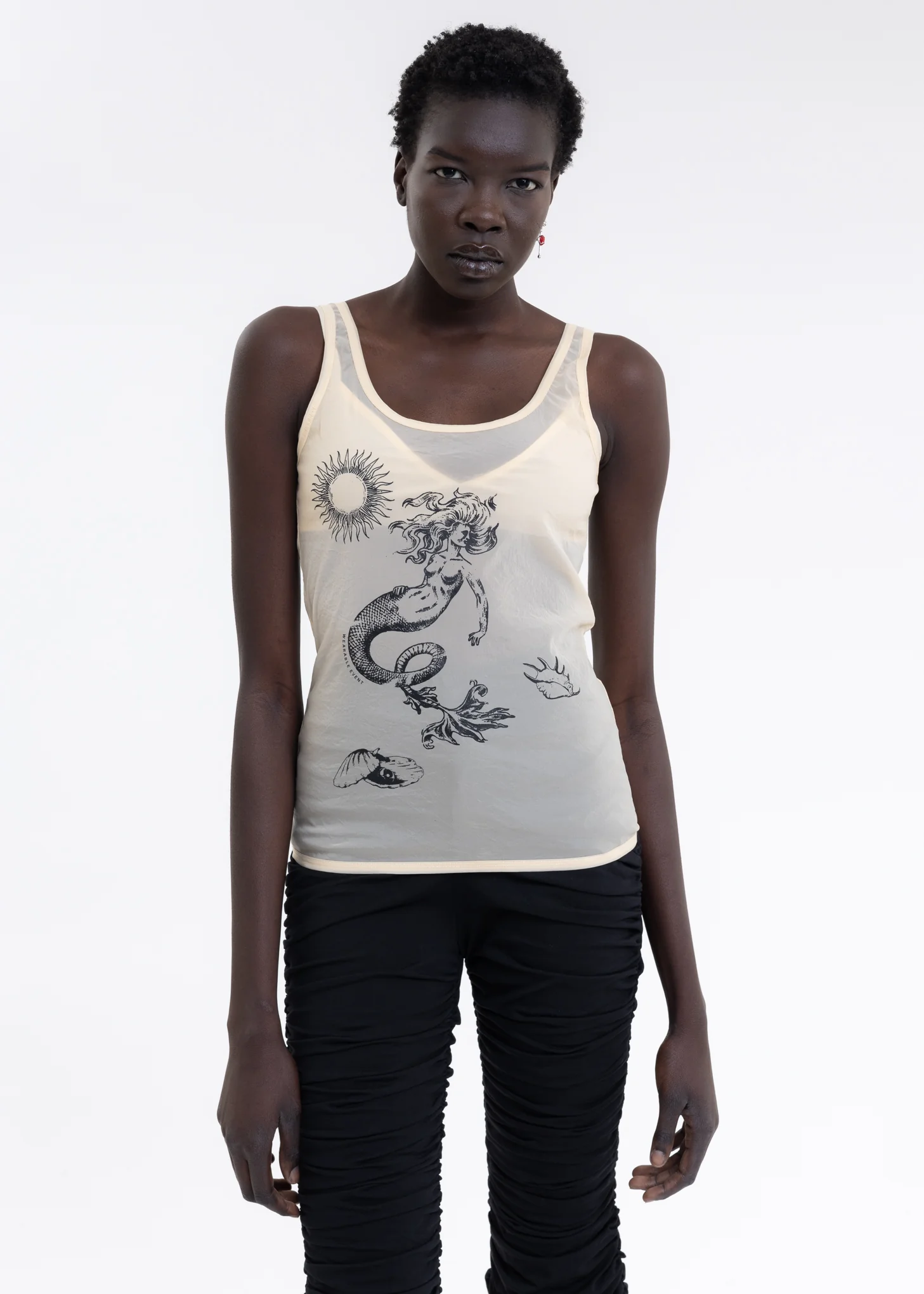 Nude Mermaid totem print vest