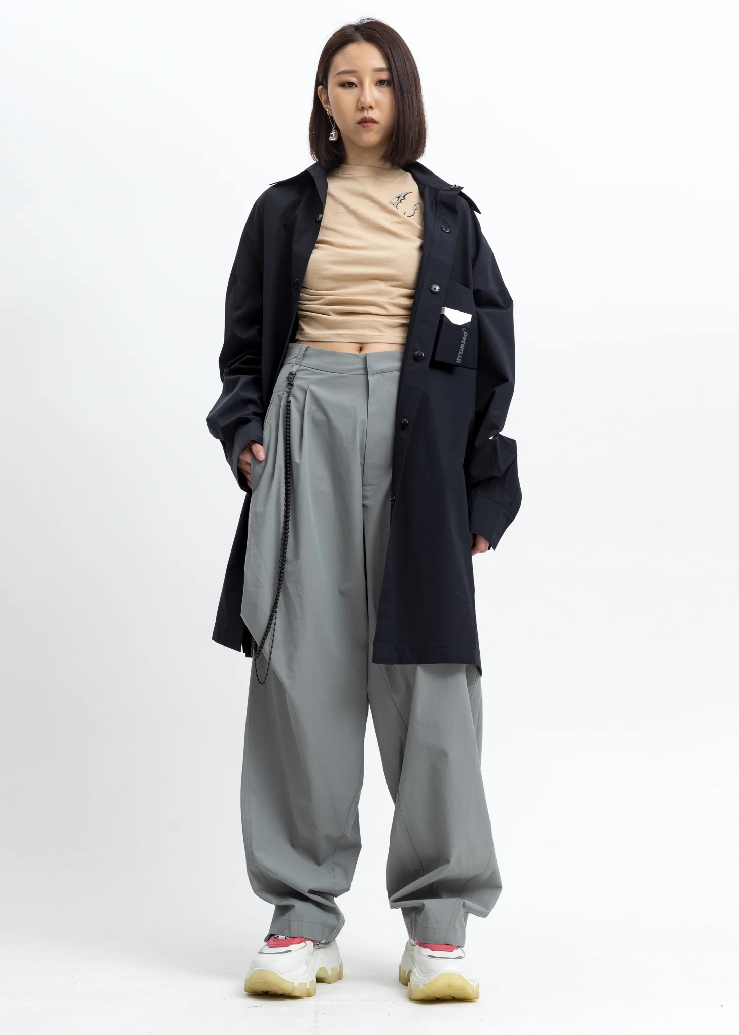 Nude Shirring Cropped Top - Image 5