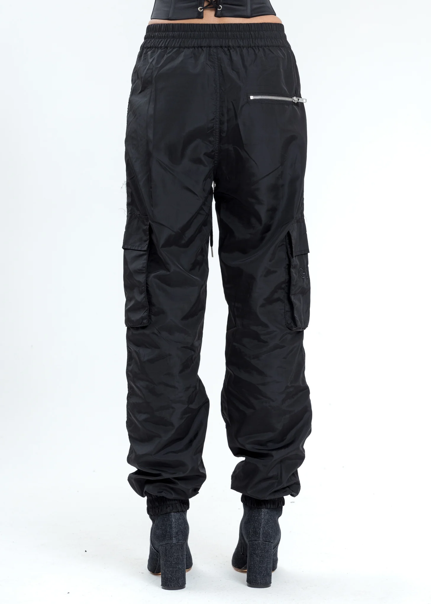 Black Nylon Trackpants - Image 4