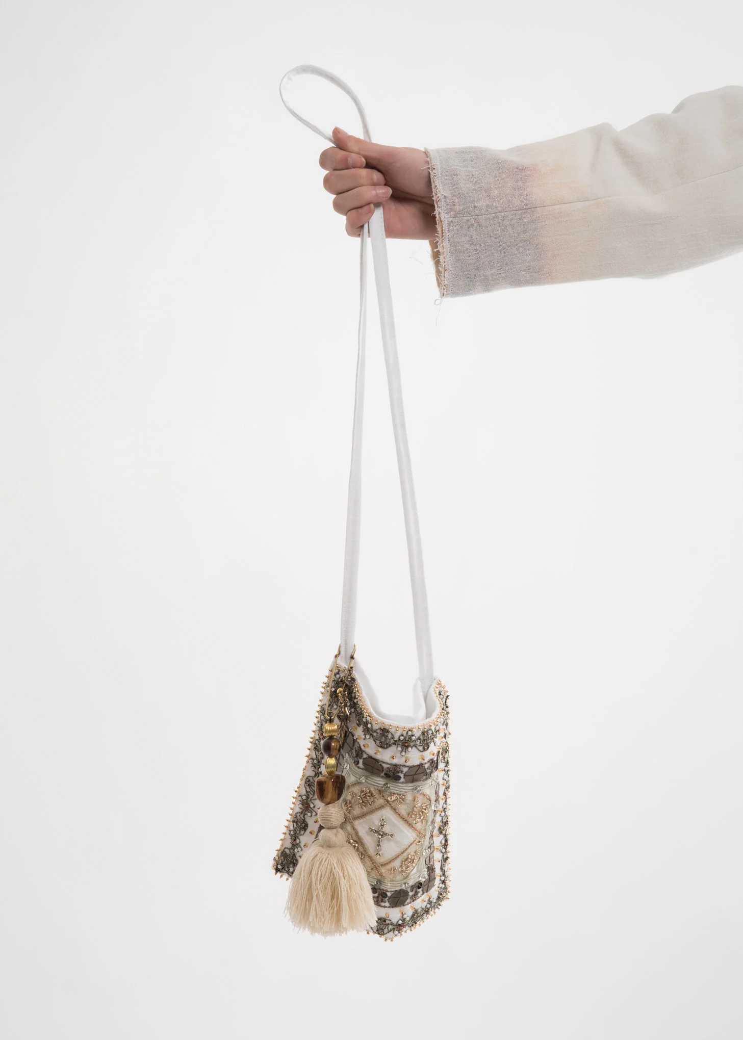 Off White Cross Bag w/ Keyring - Image 2