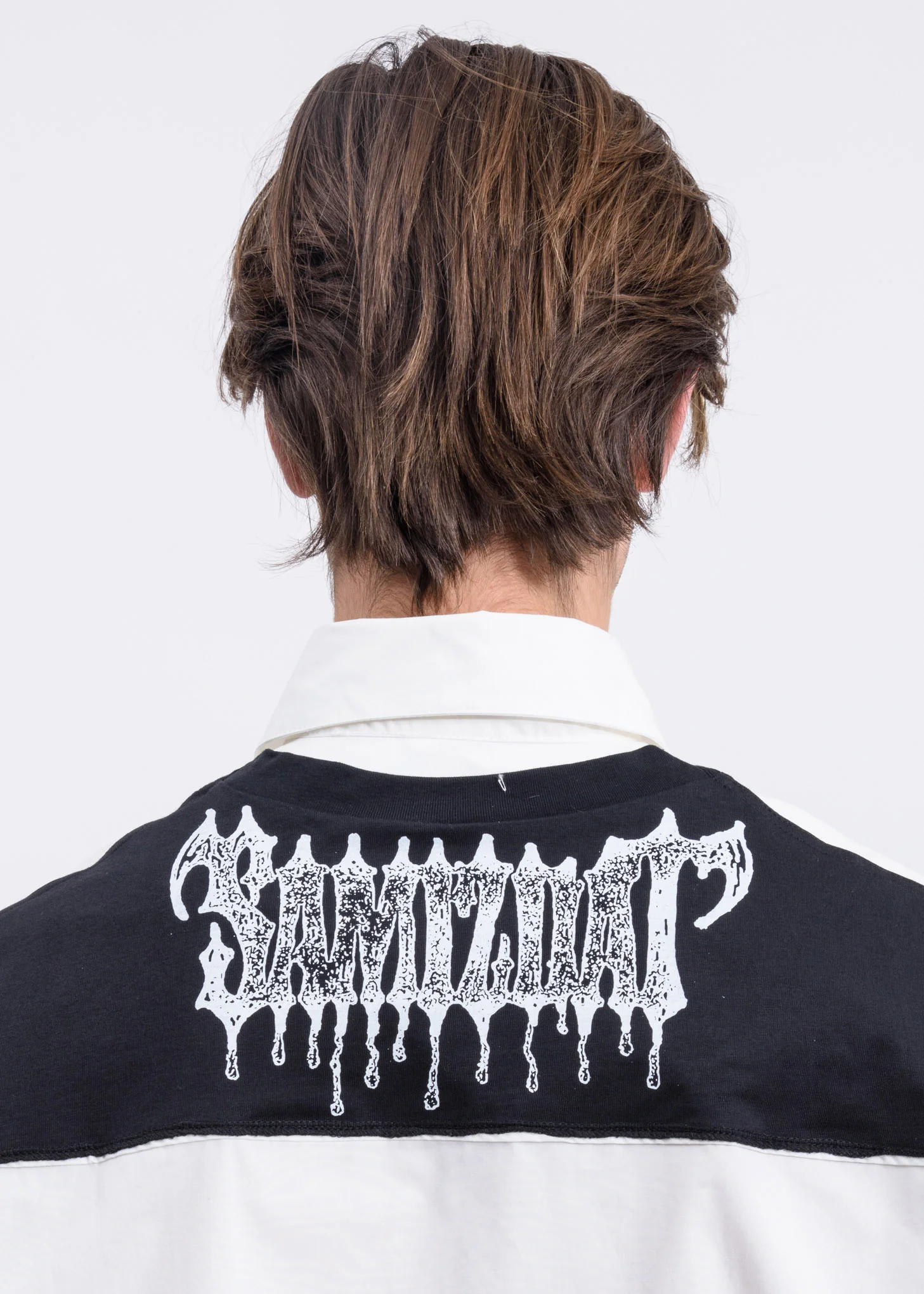 Off White Patches Oversized Shirt - Image 4