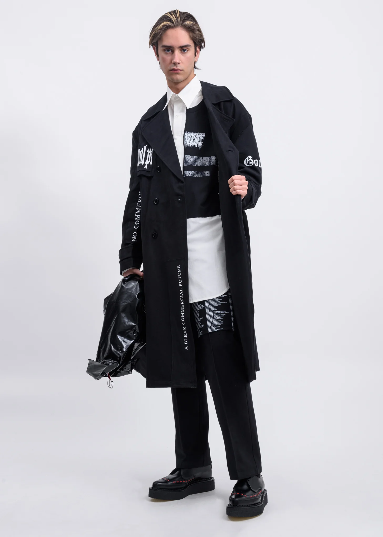 Off White Patches Oversized Shirt - Image 5