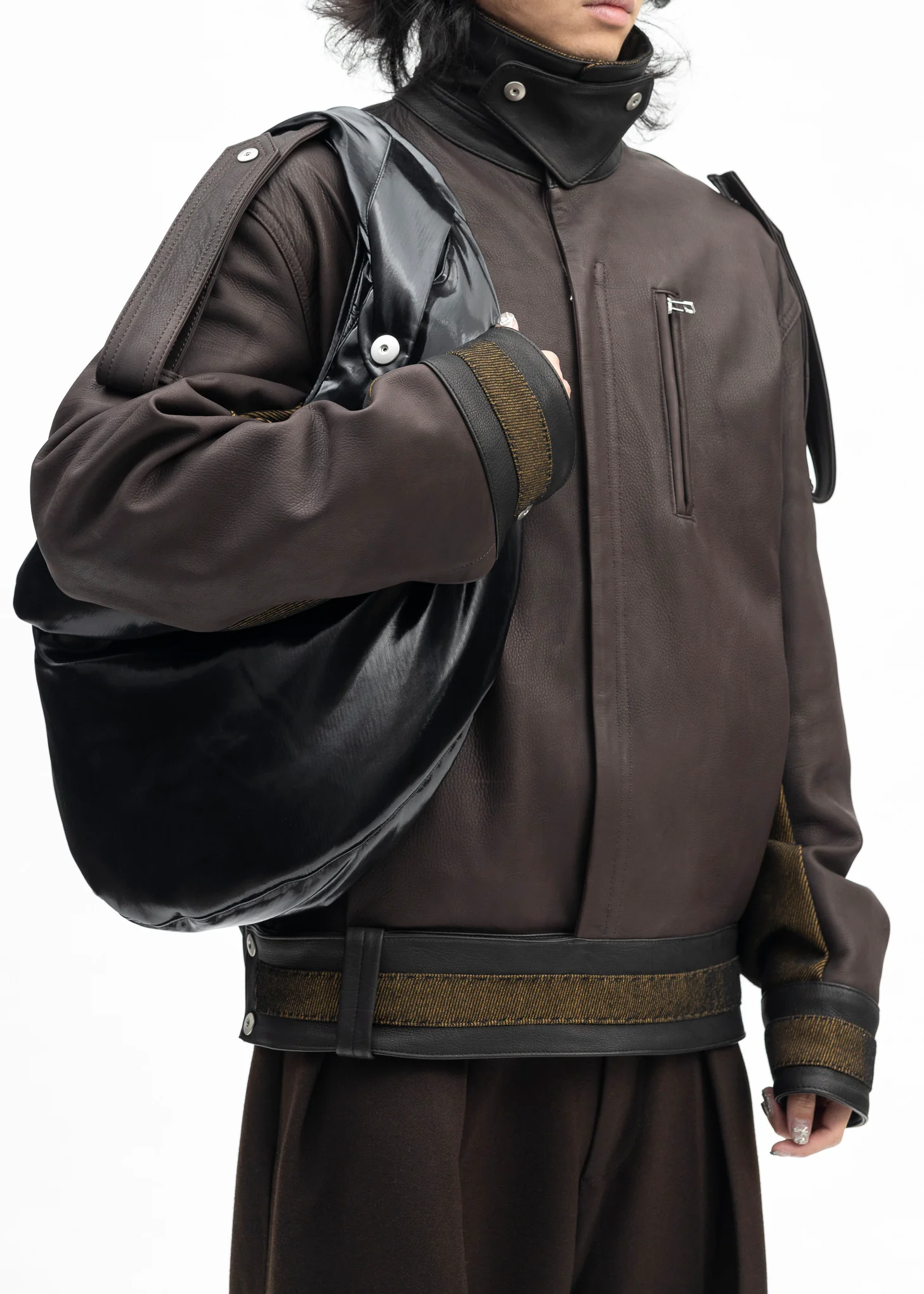 OILED BABY CALF BATTLE DRESS BLOUSON - Image 9