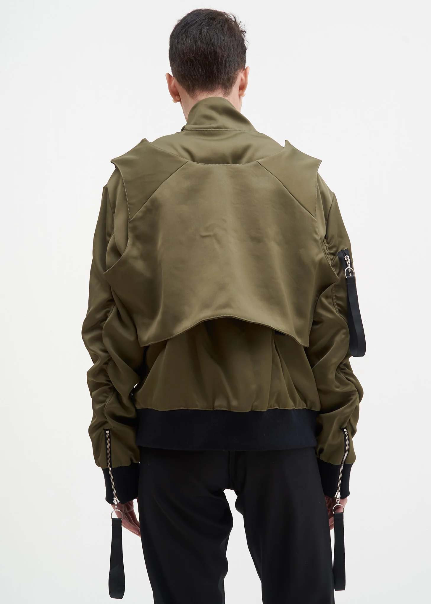 Olive Bomber w/ Removable Tactical Vest - Image 3