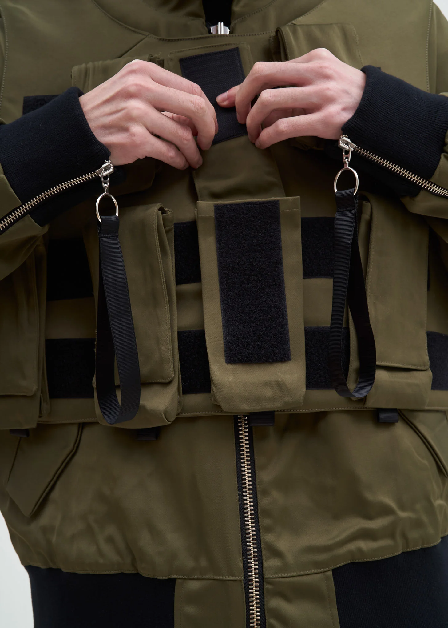Olive Bomber w/ Removable Tactical Vest - Image 7