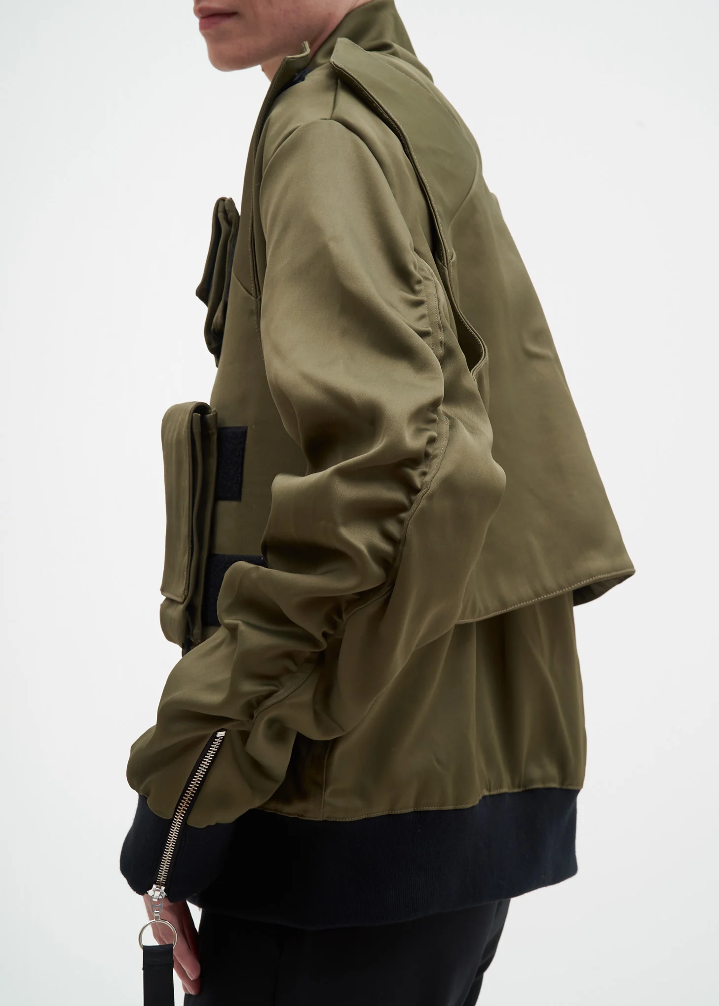 Olive Bomber w/ Removable Tactical Vest - Image 9