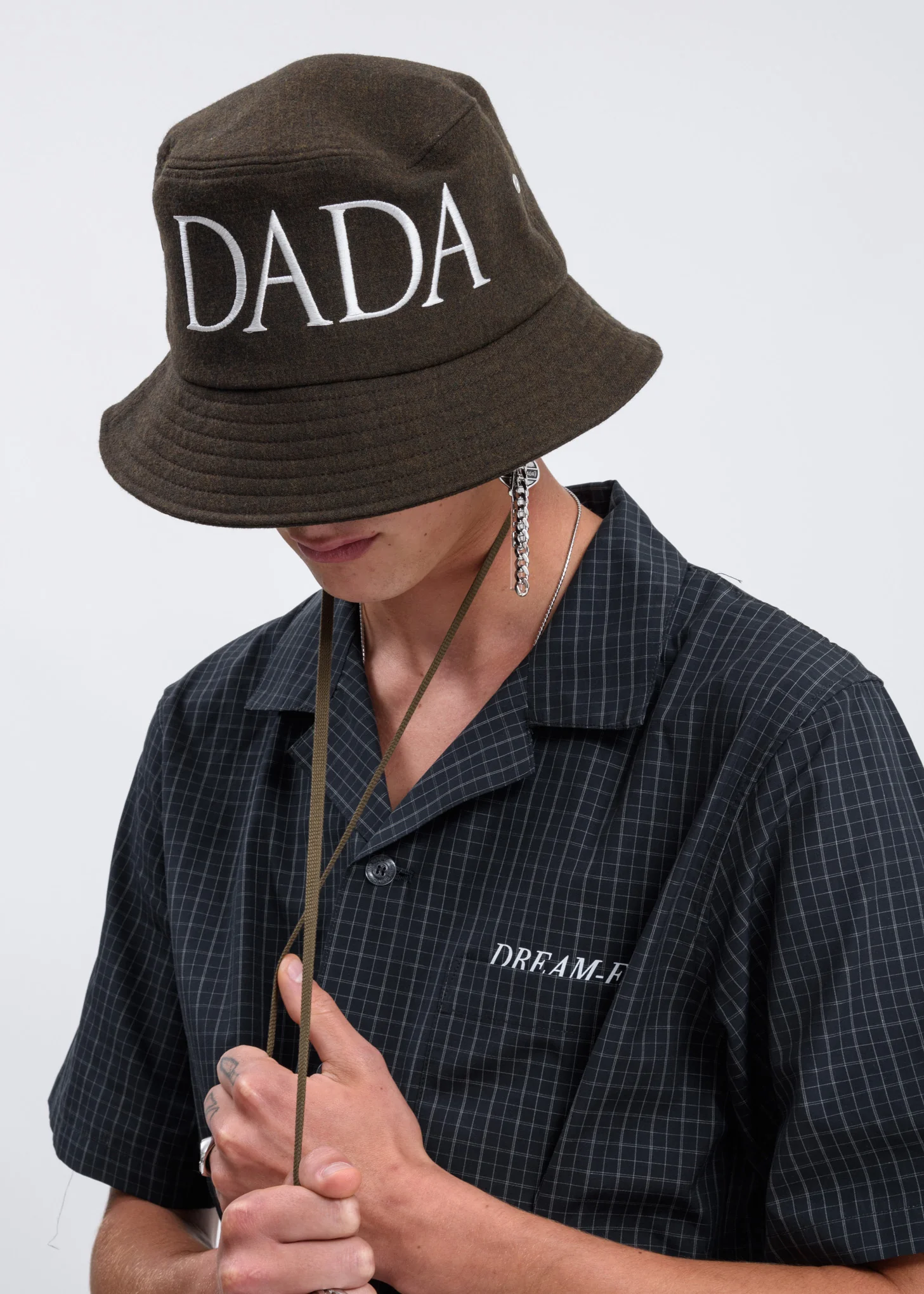 Olive DADA Embroidery Bucket Hat - Image 2