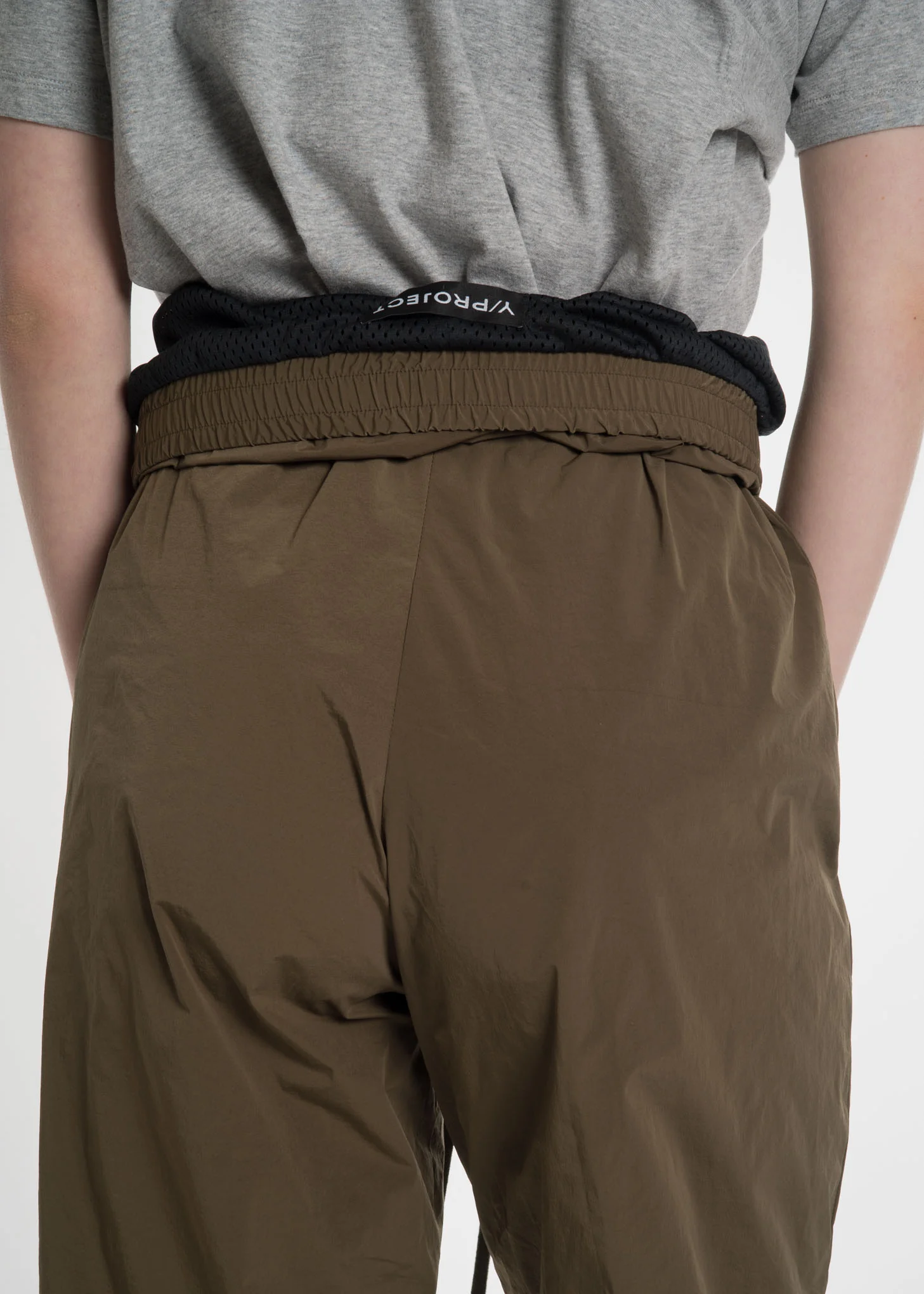 Olive Double Waist Track Pants - Image 7