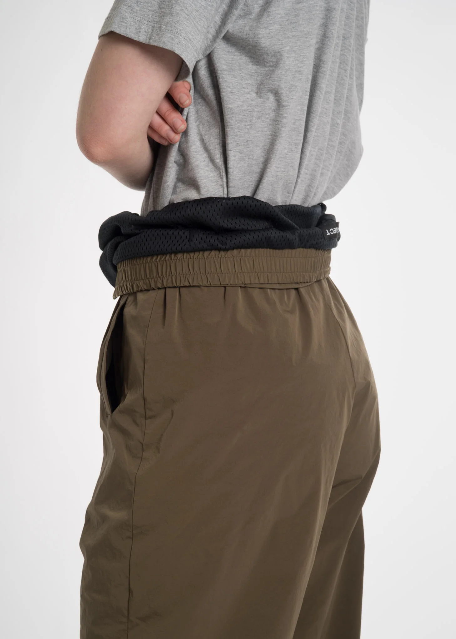 Olive Double Waist Track Pants - Image 8