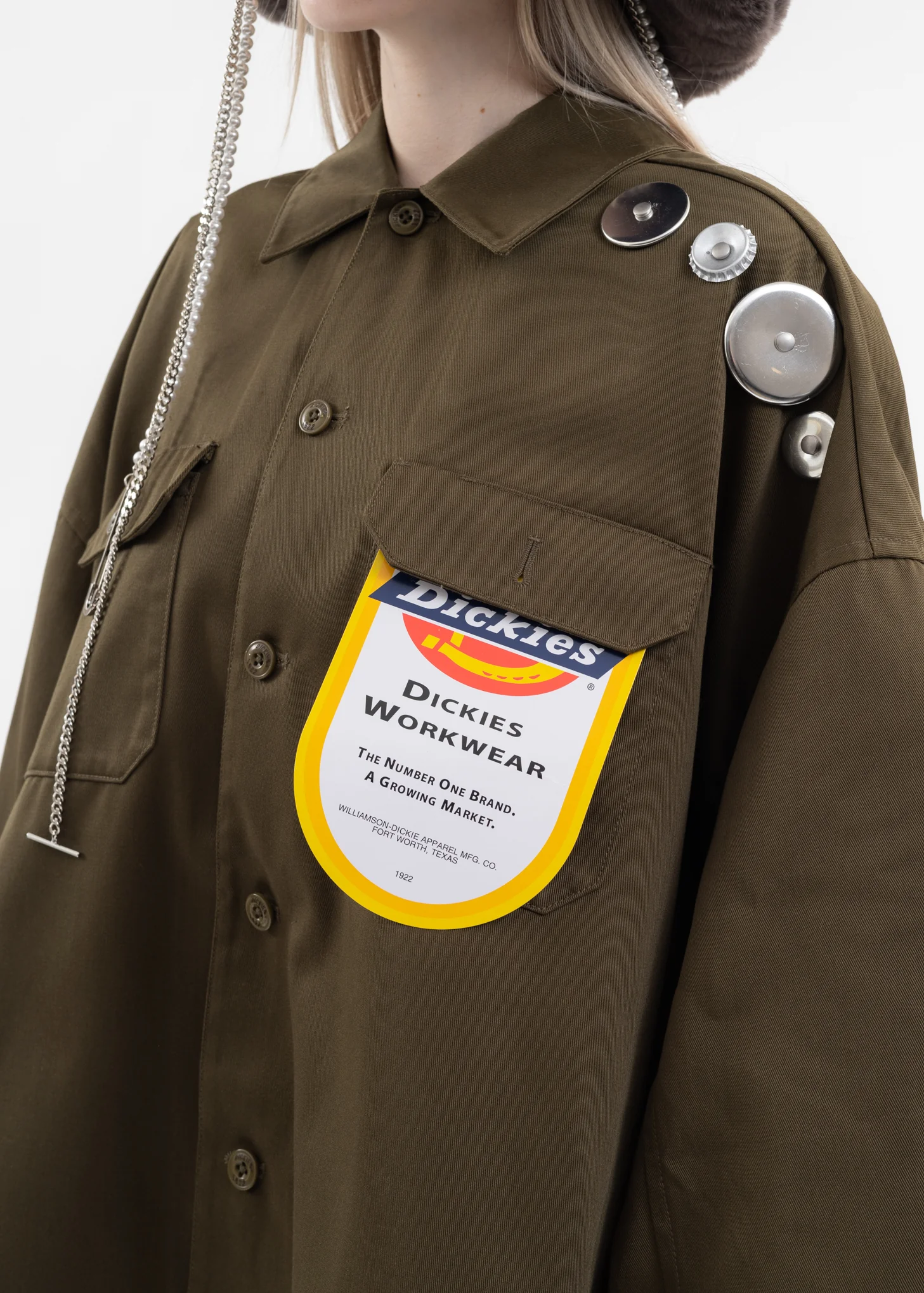 Olive KIDILL × Dickies Military Shirt - Image 4